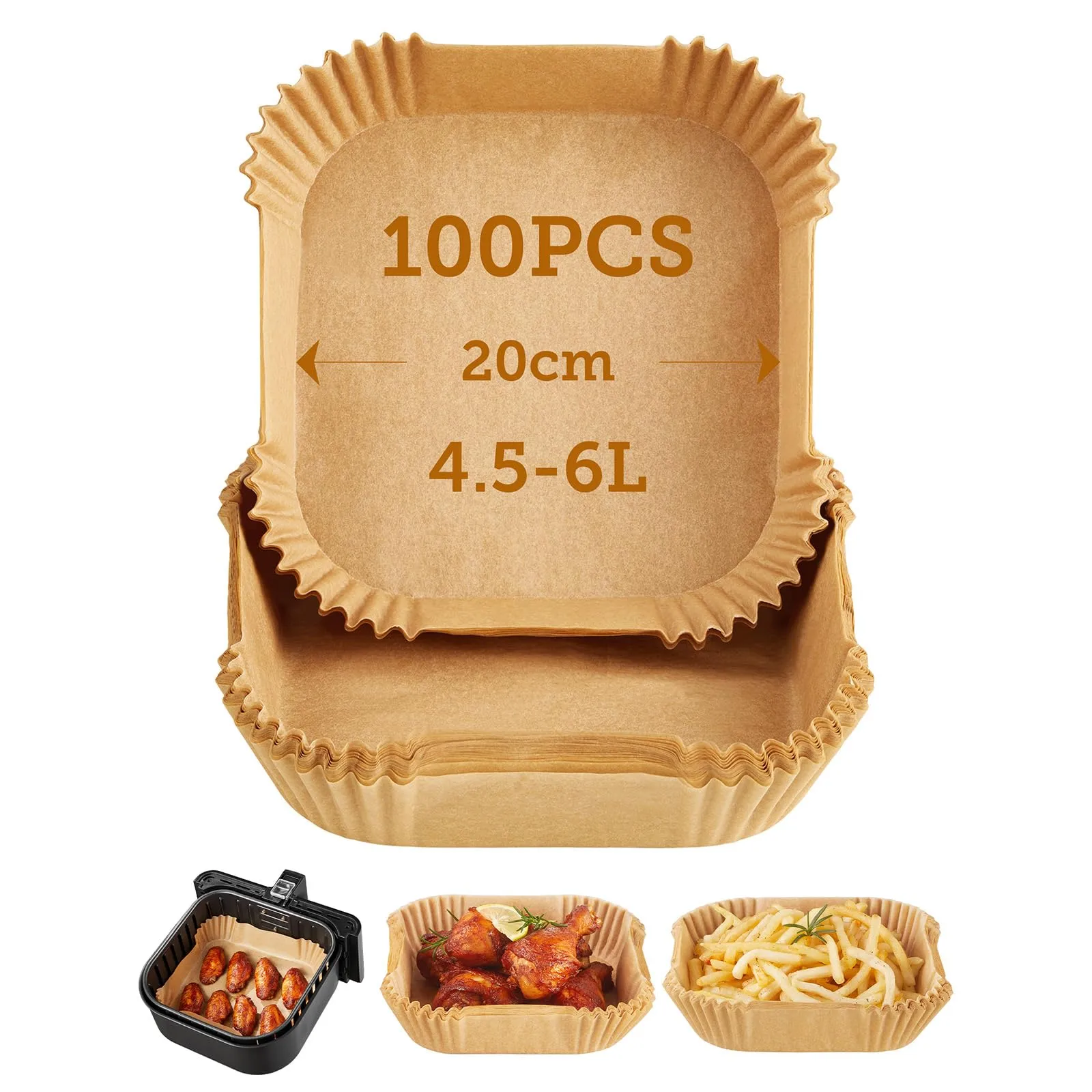 COSORI Carta Forno Per Friggitrice Ad Aria - 100 Pezzi