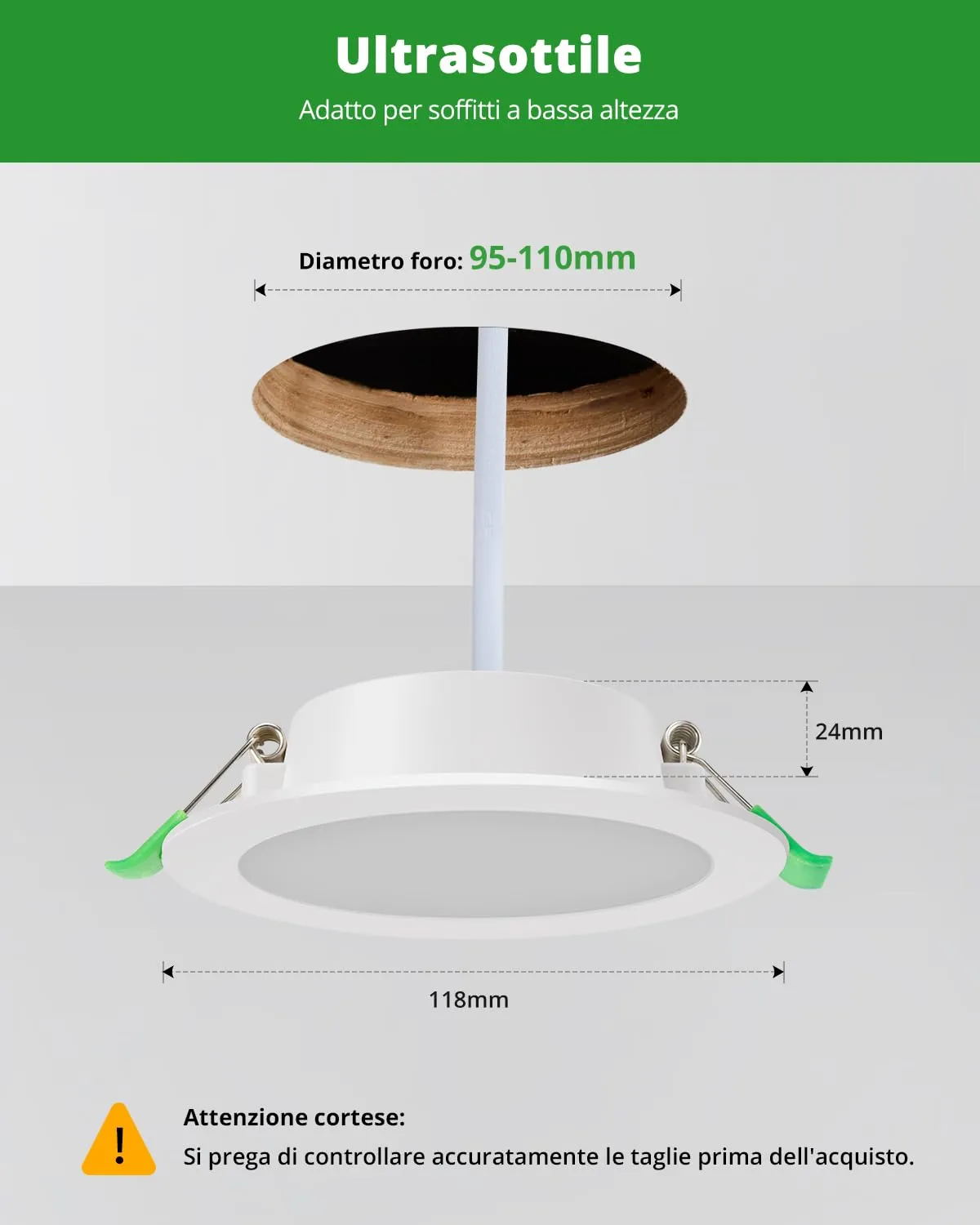 HOMEOW 12x Faretti LED da Incasso per Cartongesso