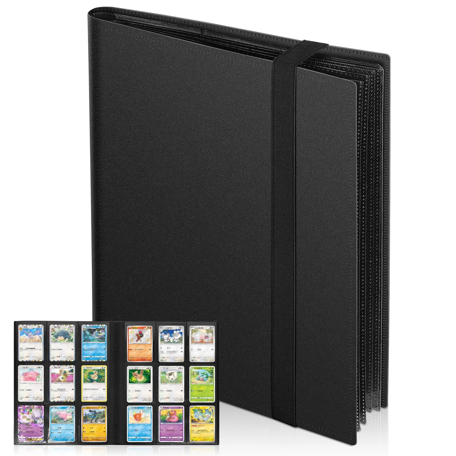 Euqvunn Raccoglitore Carte 432 Tasche - Album Carte Collezionabili Nero