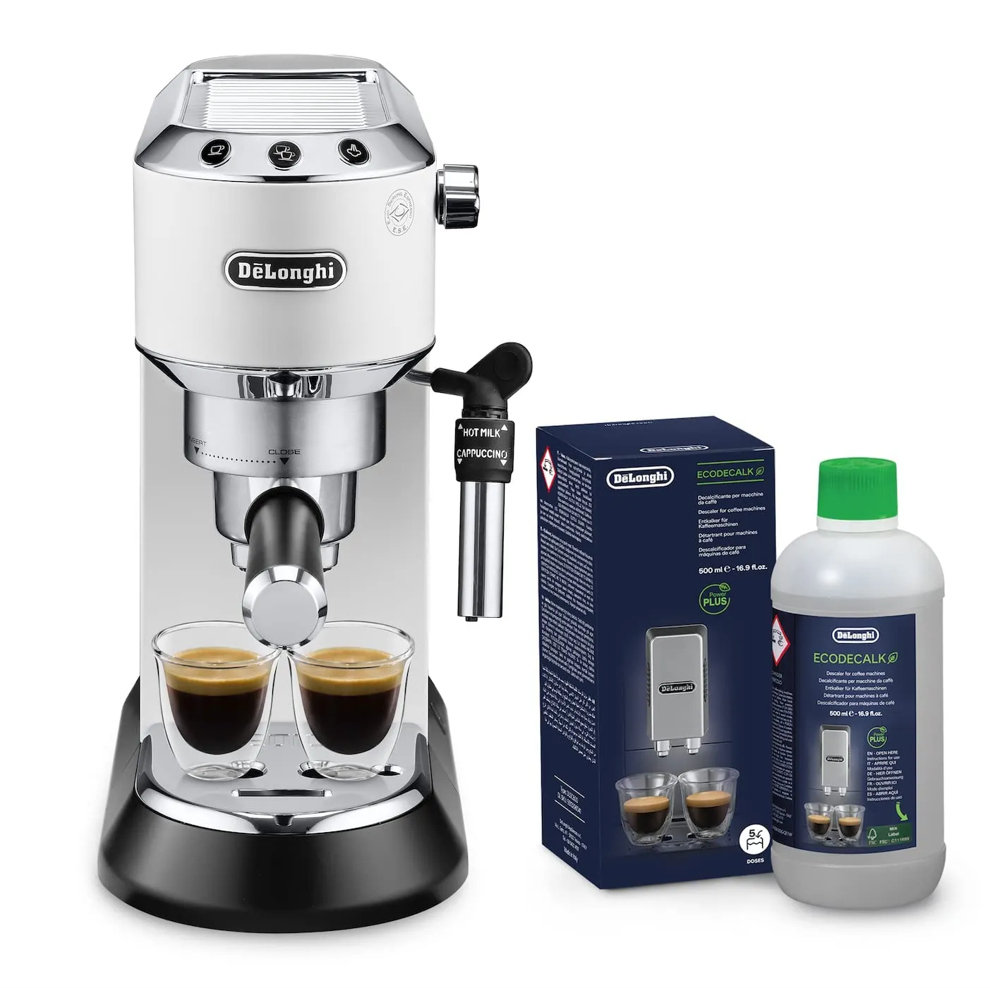 De'Longhi Dedica EC685.W: L'Espresso Autentico a Casa Tua, con Kit Decalcificante ECODECALK