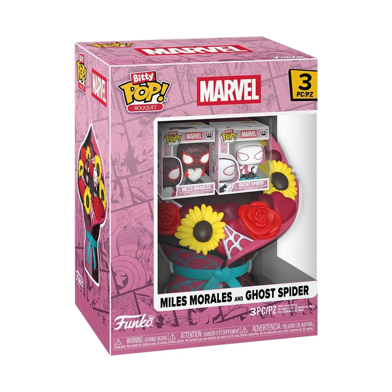 Funko Bitty POP! Bouquet: Marvel Comics - Valentines- Miles Morales & Ghost Spider