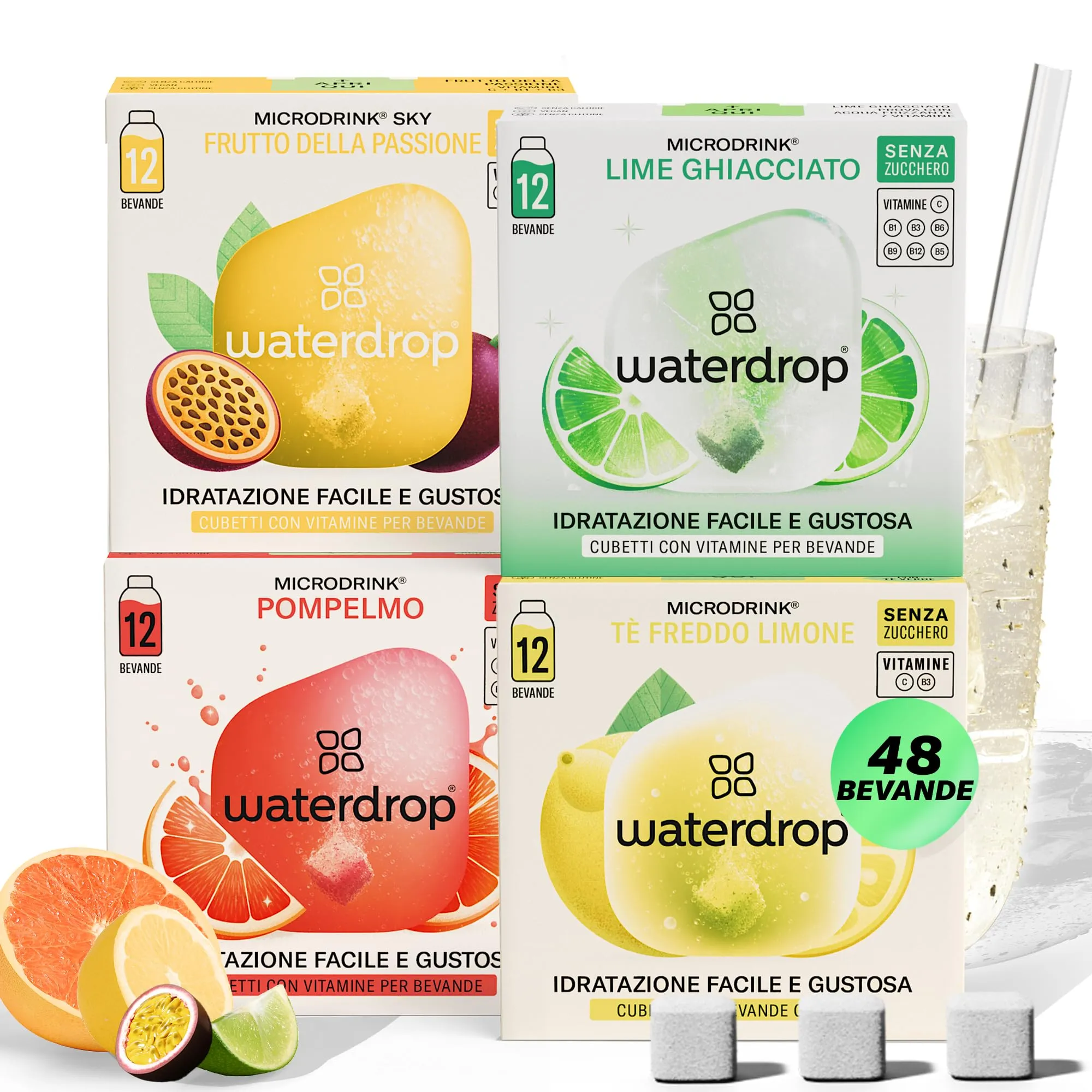 waterdrop® Microdrink Frutta Tropicale - 48 Cubetti