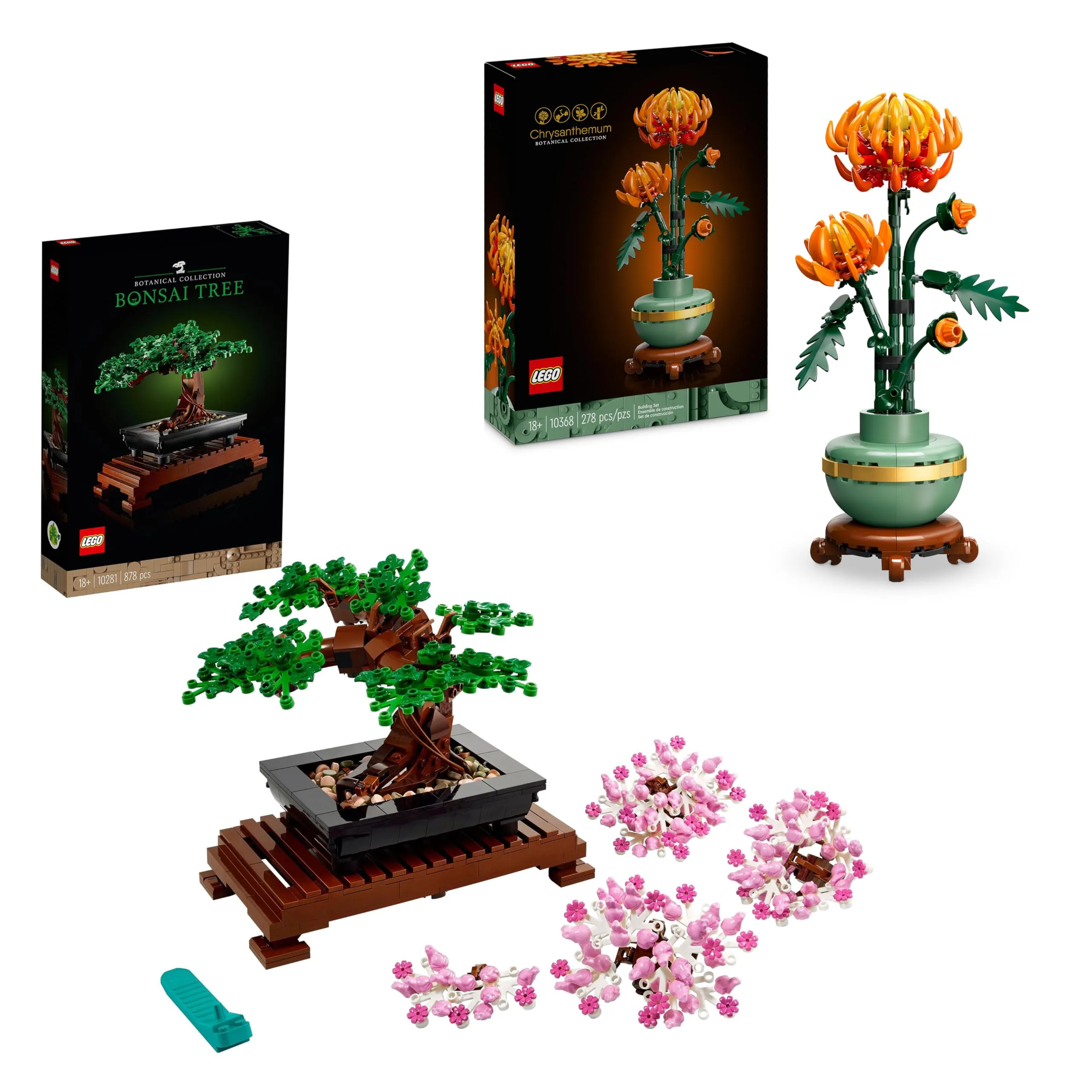 Bundle LEGO Giardino Zen: Albero Bonsai e Crisantemo - Un'Oasi di Tranquillità Costruibile