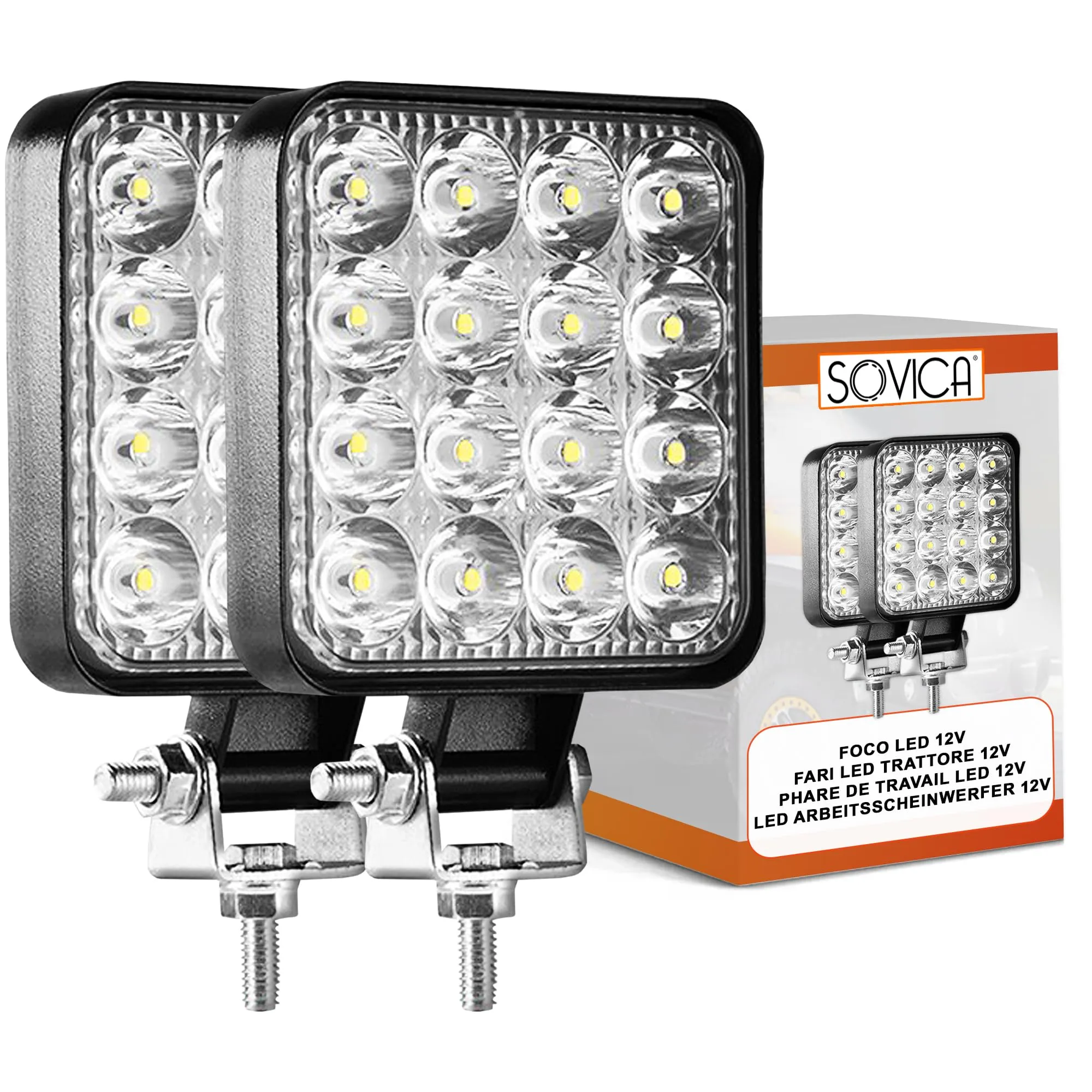 Coppia Fari LED Trattore 48W - Illuminazione Potente e Duratura per il Tuo Lavoro
