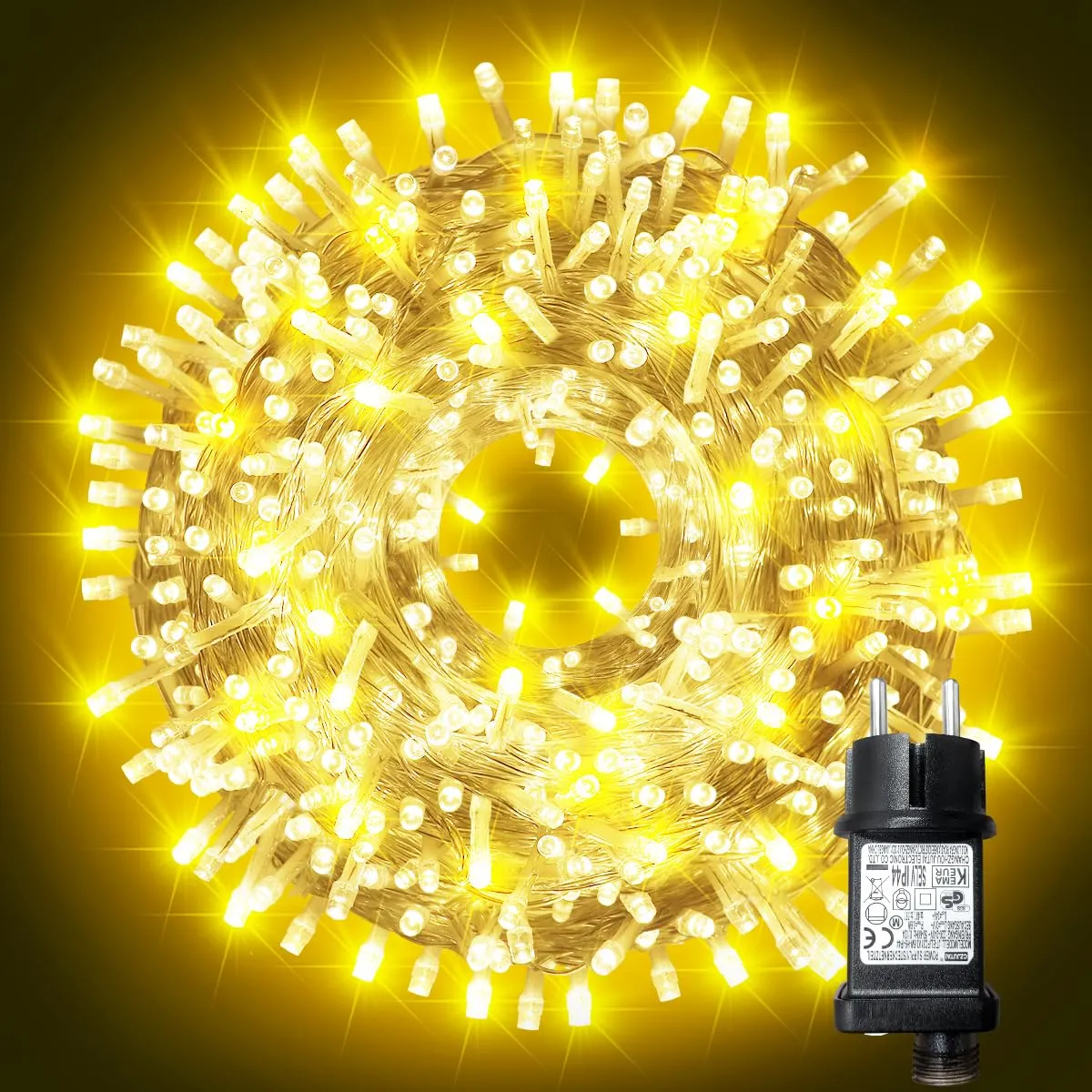 ARKOCHIC 35M Luci Natale Esterno, 300 LED Bianco Caldo