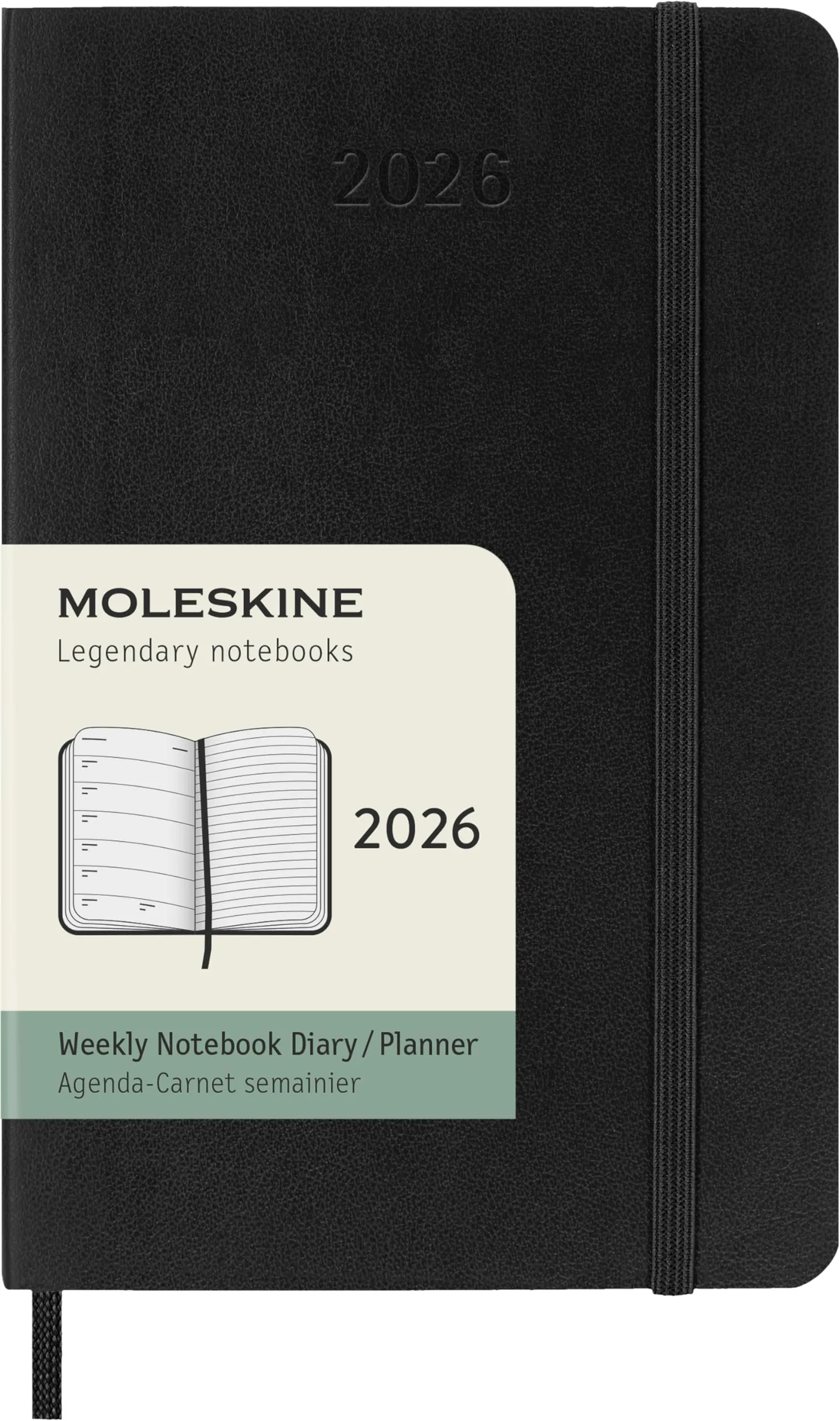 Moleskine Agenda Settimanale 2026 Large Nera