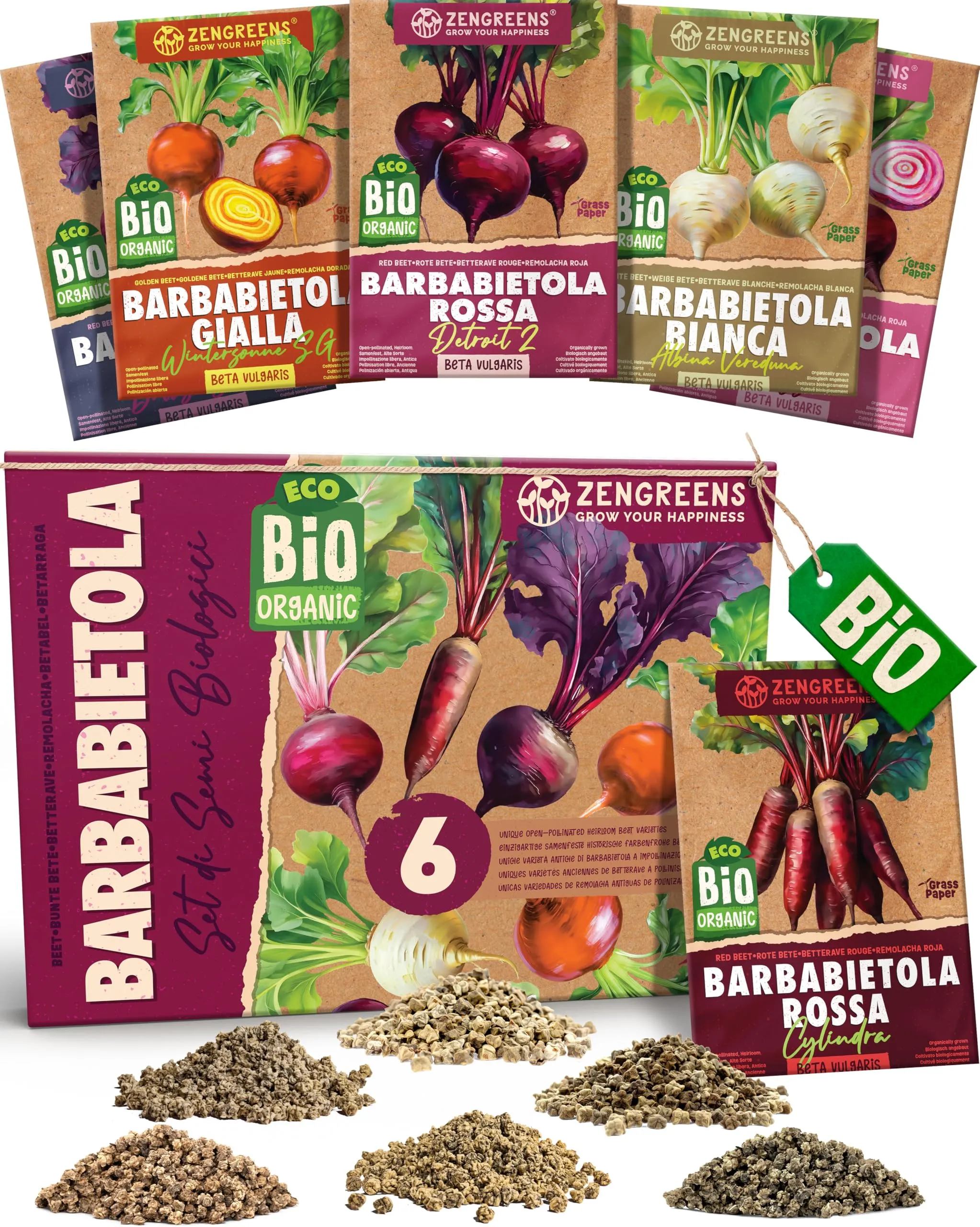 ZenGreens® - Set di Semi di Erbe Officinali e per Tisane bio (20 pezzi)