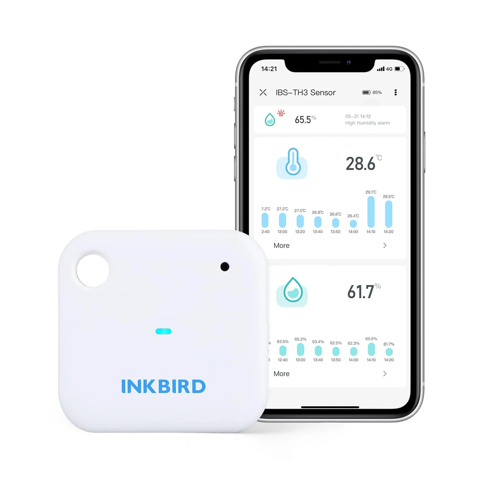 Inkbird IBS-TH3 Termometro Igrometro WiFi con App e Allarmi
