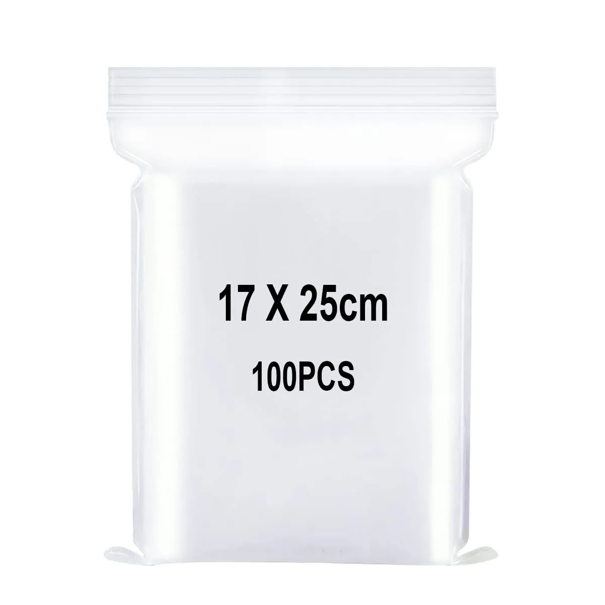Sacchetti in Plastica Trasparente Richiudibili 17x25cm - 100 Pezzi