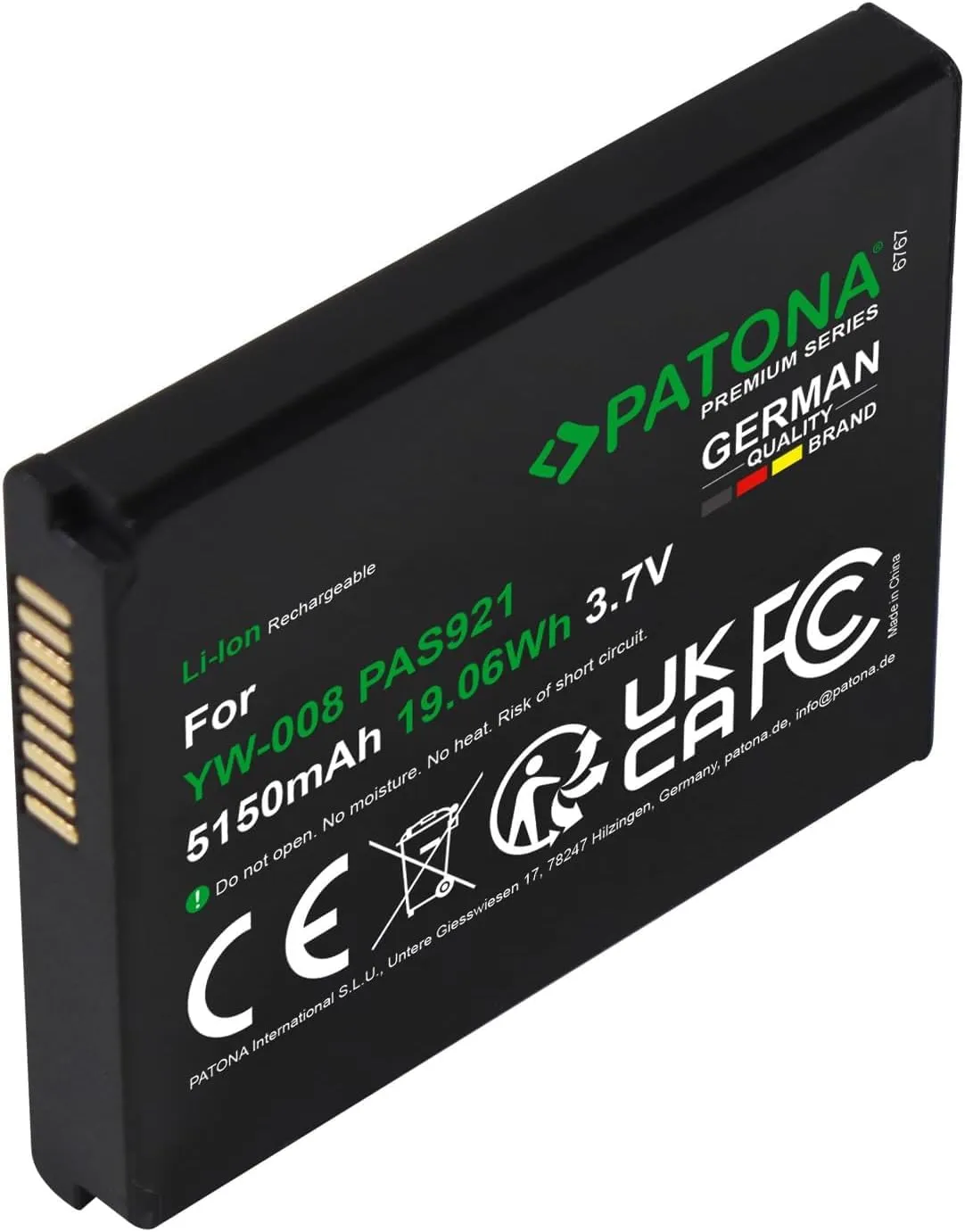 Batteria Premium PATONA per Pax A920 Pro (Sostituisce Pax YW-008)