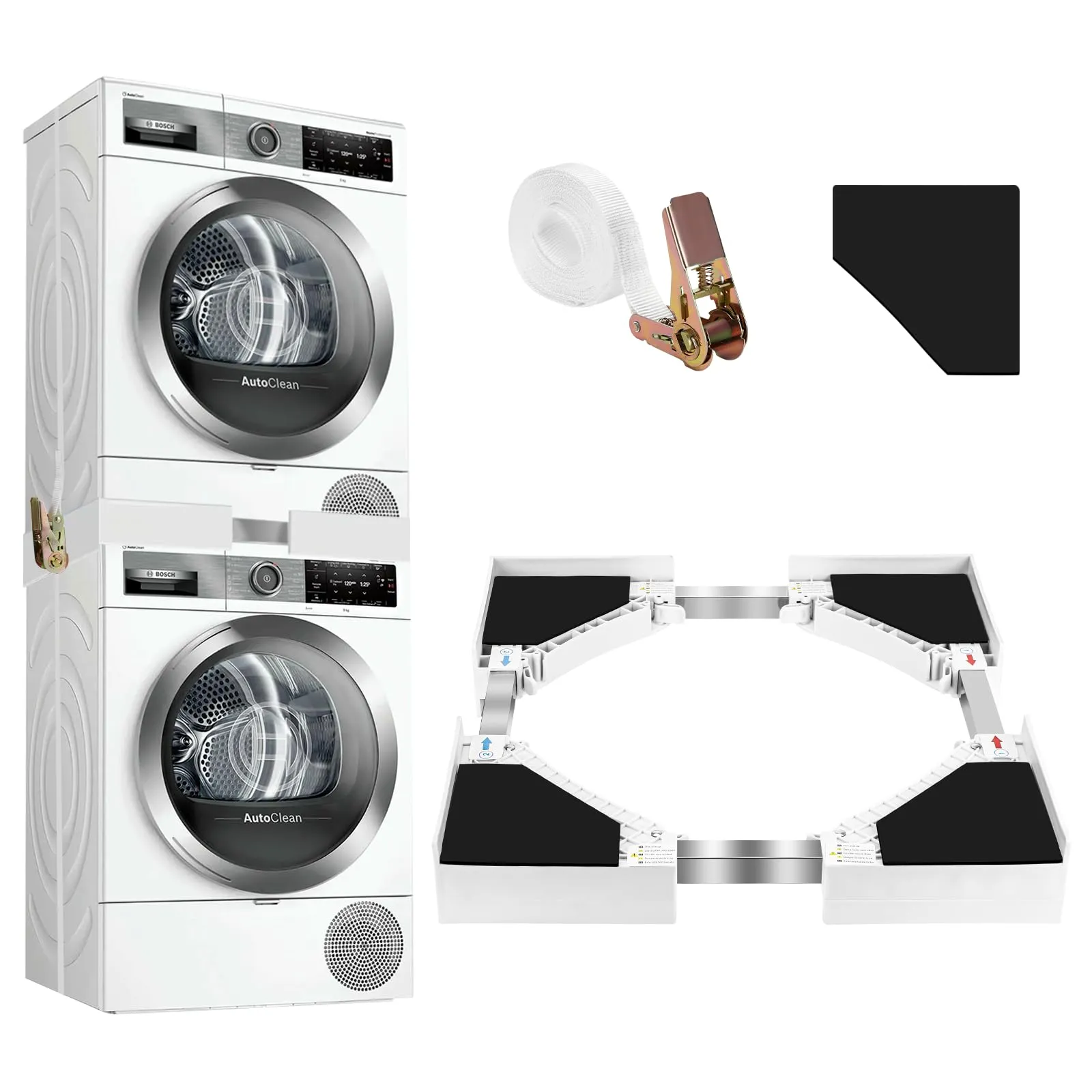 Zikenis Kit di Sovrapposizione Universale per Lavatrice e Asciugatrice
