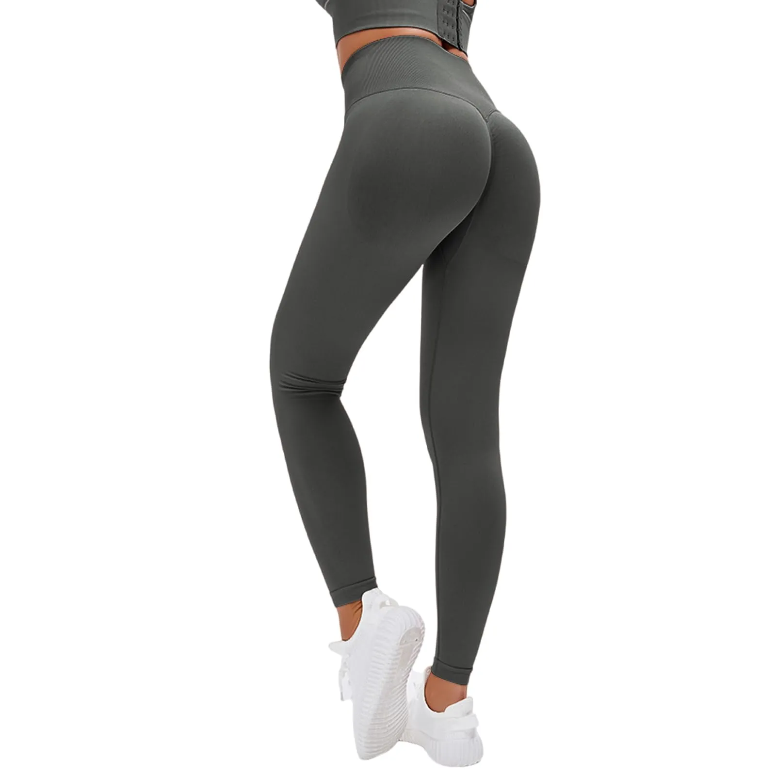 Lishang Leggings Sportivi Donna Push Up Vita Alta