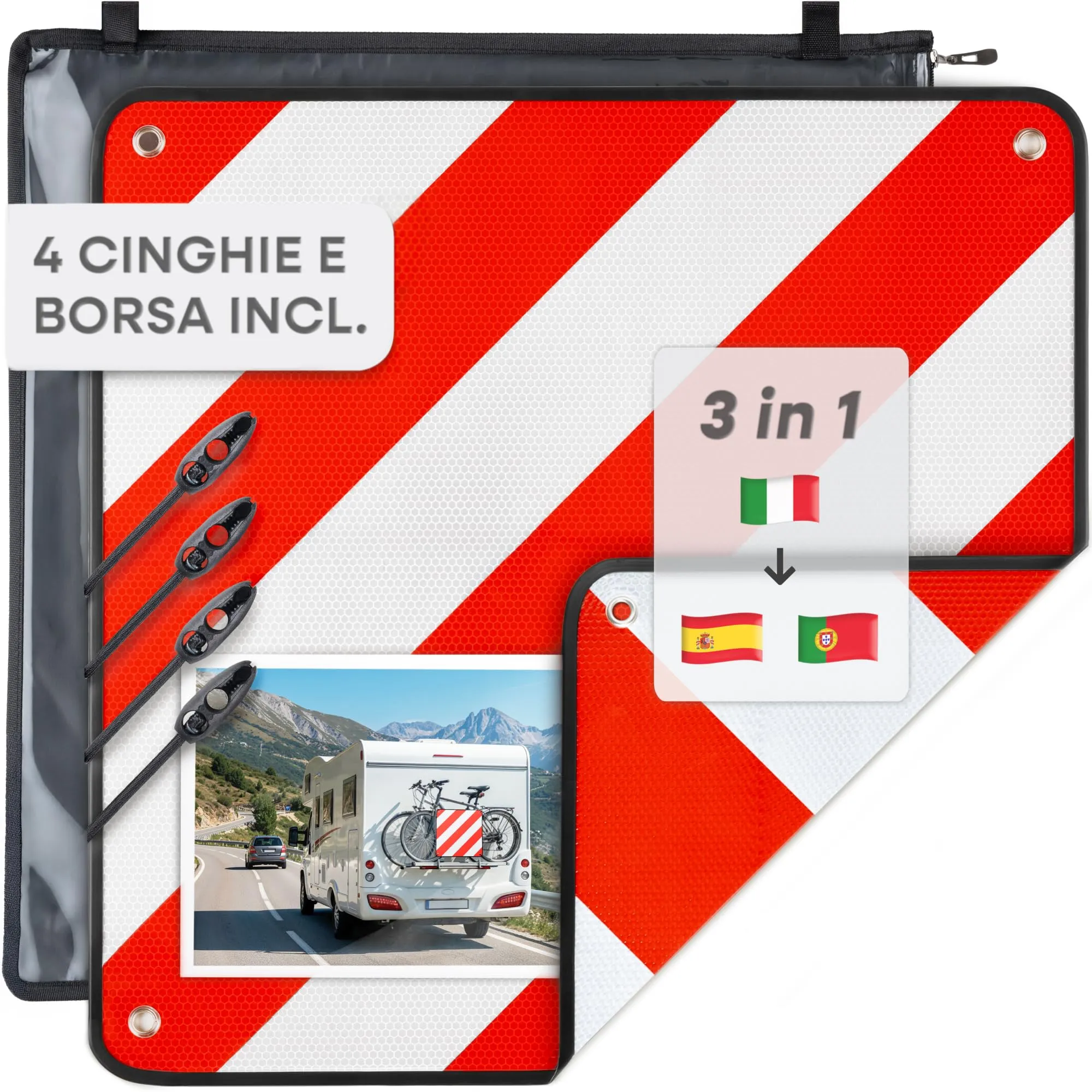 Prowiste Cartello Carichi Sporgenti Omologato ECE R70