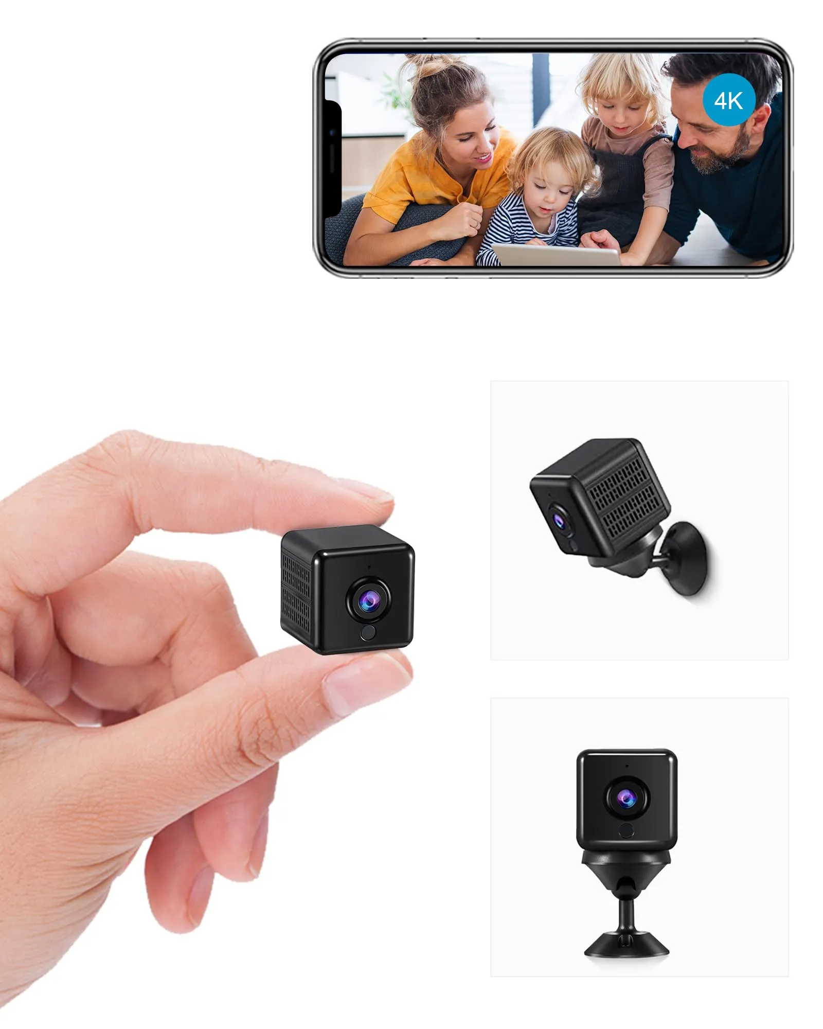 aobo Telecamera Nascosta 4K HD Mini Telecamera Wifi