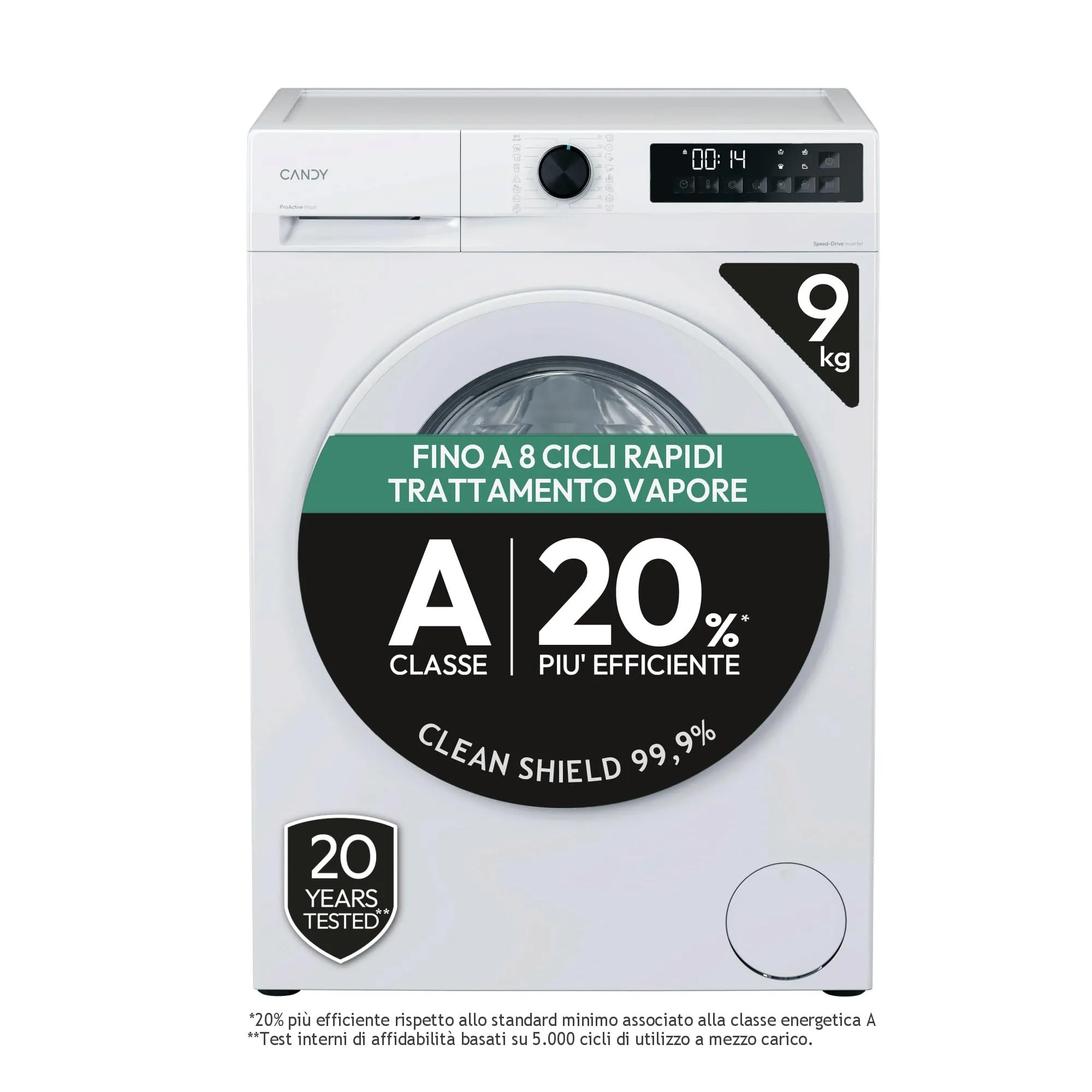 Candy ProWash 300 GD 498-S Lavatrice 9kg 1400 Giri Classe A