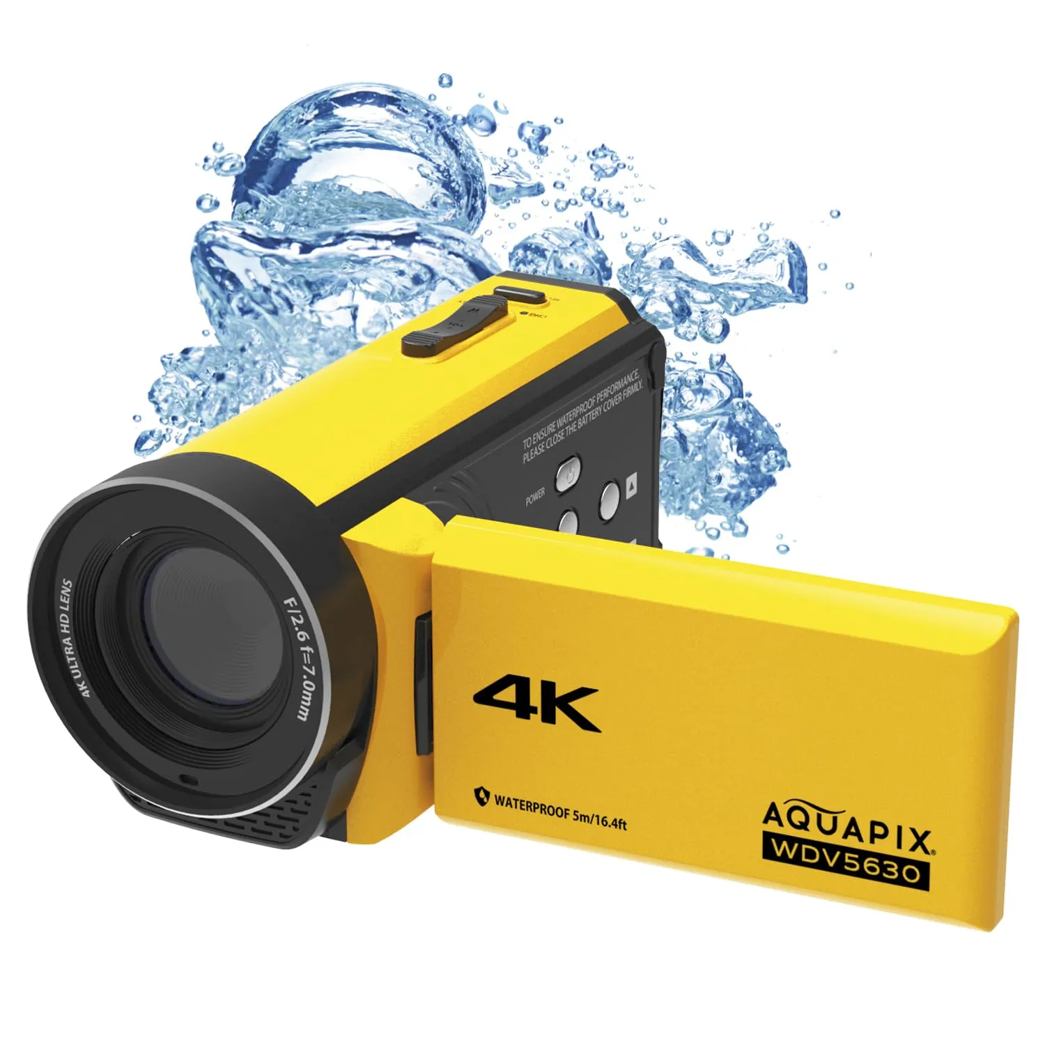 Easypix WDV5630 Videocamera Subacquea Gialla