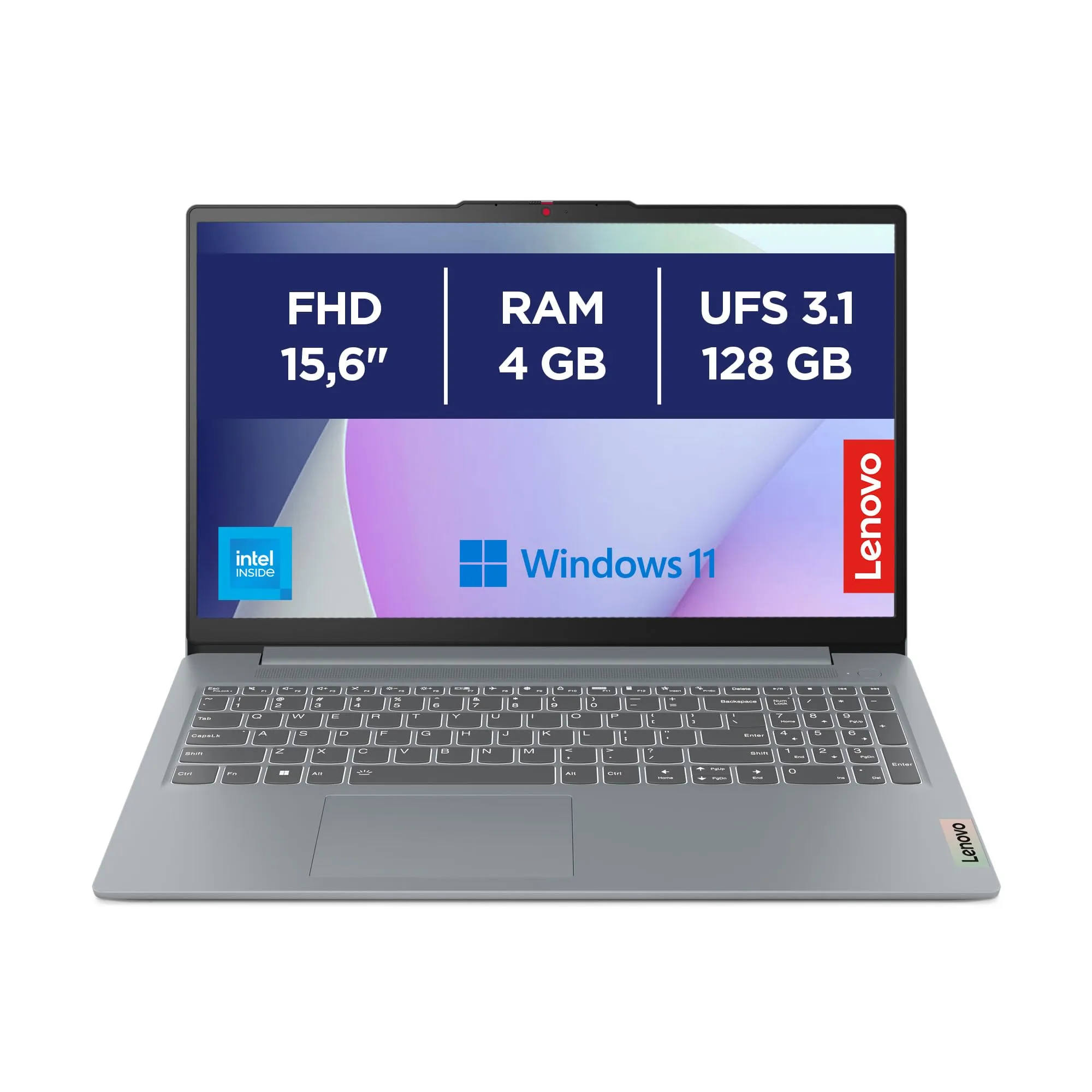 Lenovo IdeaPad Slim 3 - Notebook 15,6" FHD, Intel N100, 4GB RAM, 128GB SSD, Windows 11 Home, Microsoft 365 Incluso