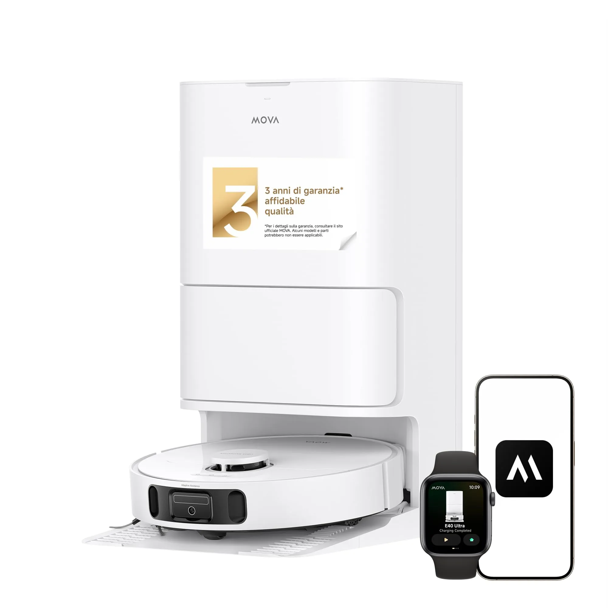Mova E40 Ultra Robot Aspirapolvere e Lavapavimenti