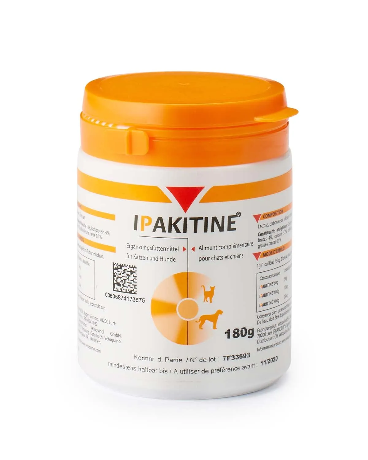 Vetoquinol Ipakitine Supporto Funzione Renale per Cani e Gatti - 180 gr
