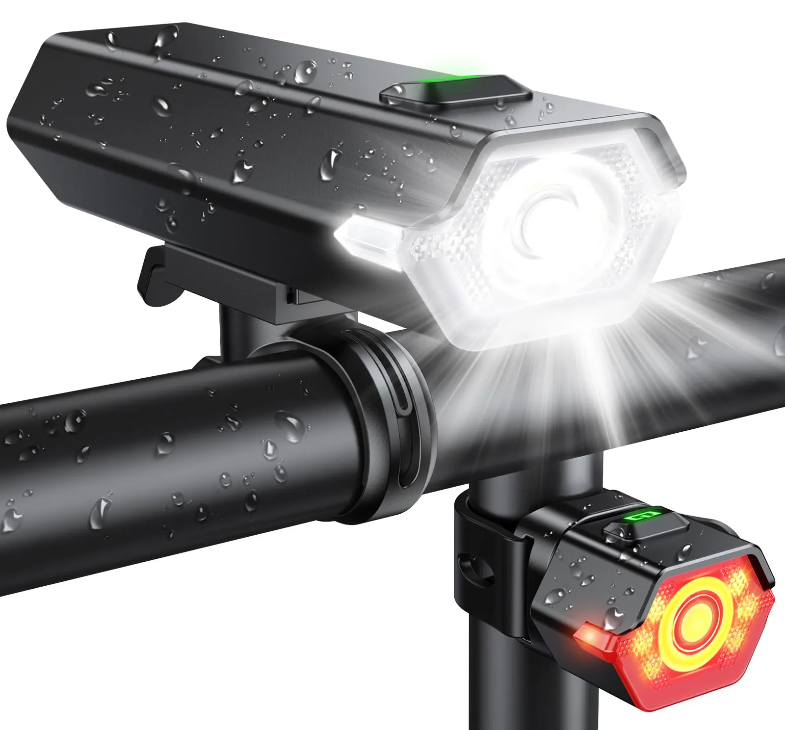 Glangeh Luci Bicicletta LED Ricaricabili USB