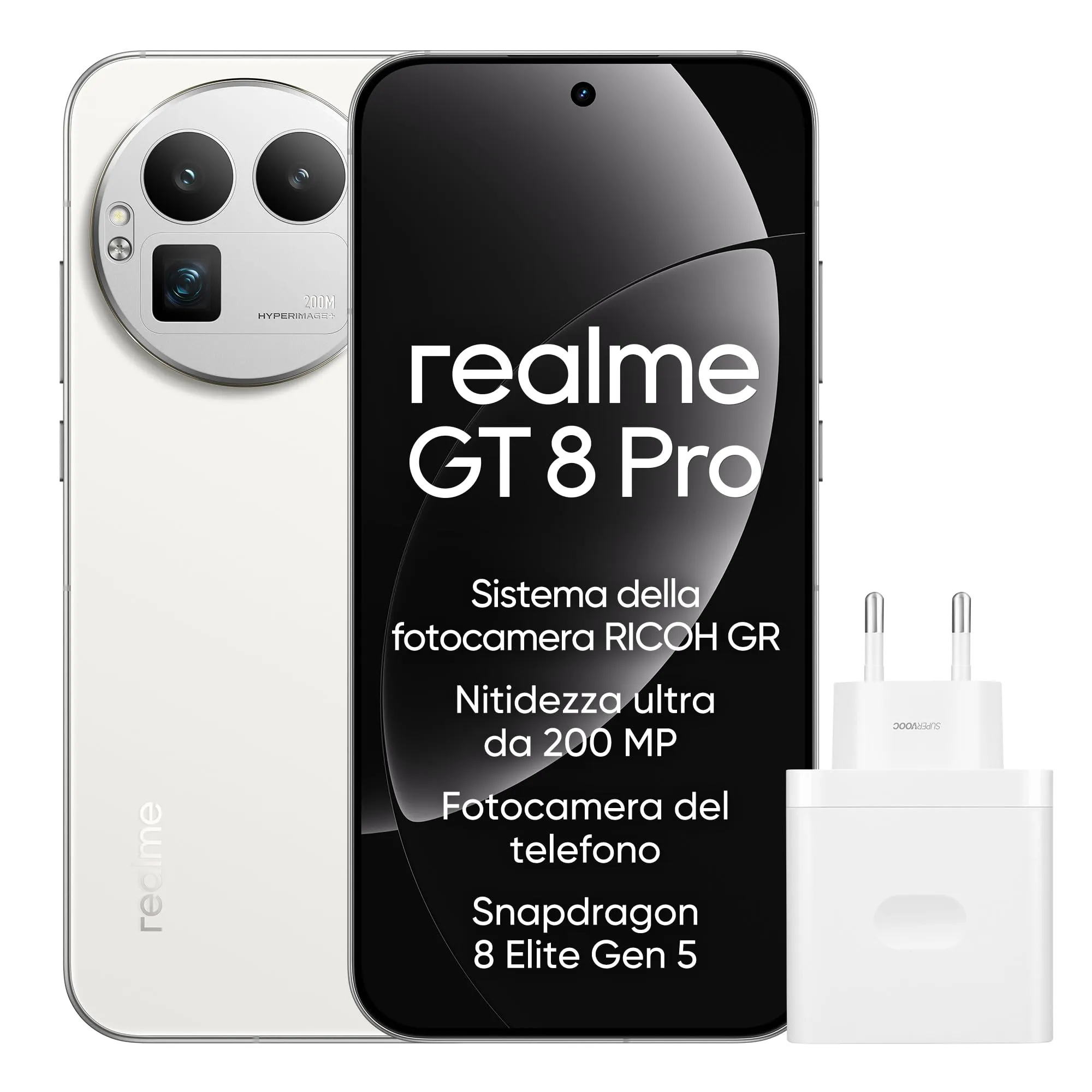 realme GT 8 Pro Smartphone Bianco 12GB+256GB