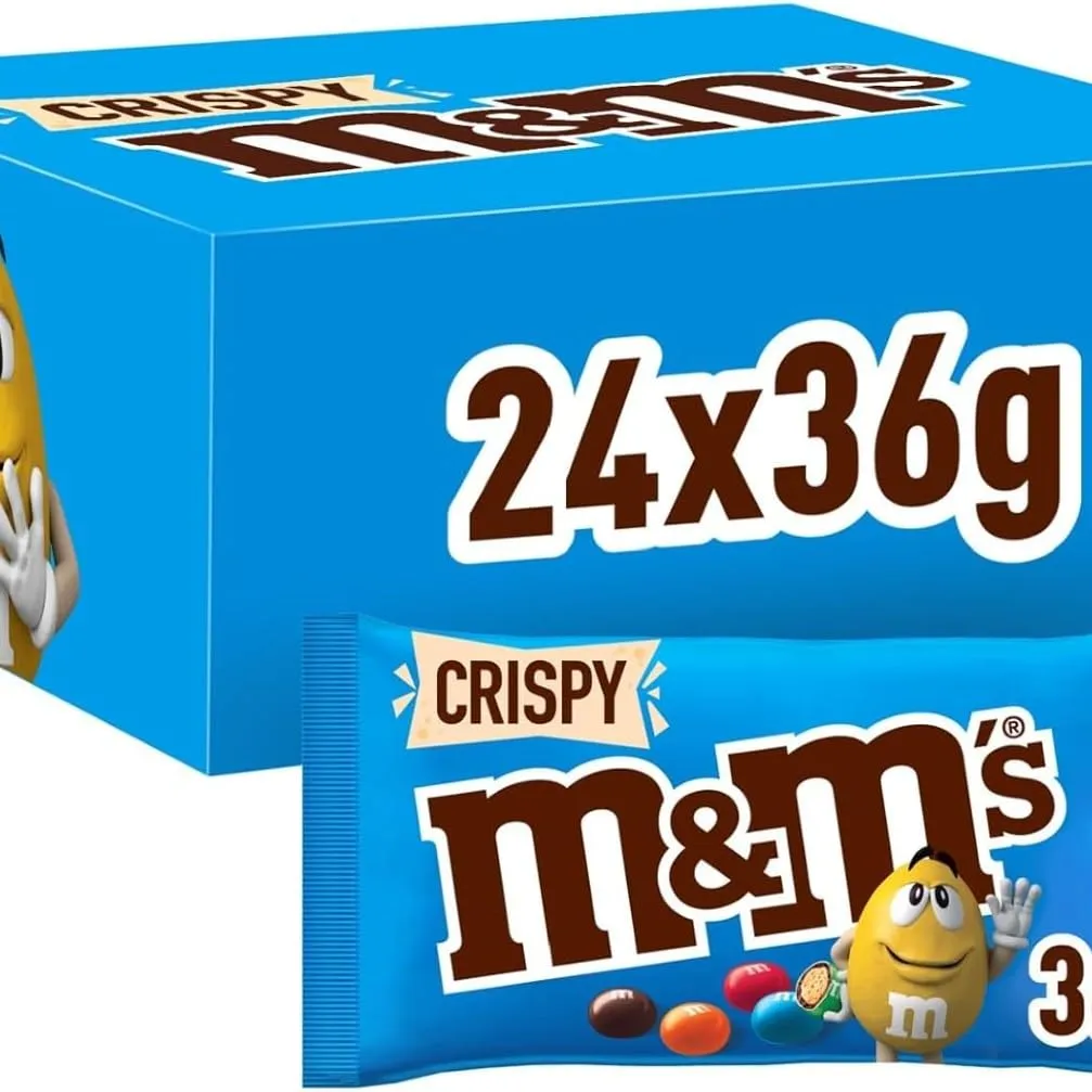 M&M's Crispy - Praline al Cioccolato con Riso Soffiato - 24 x 36g (864g)