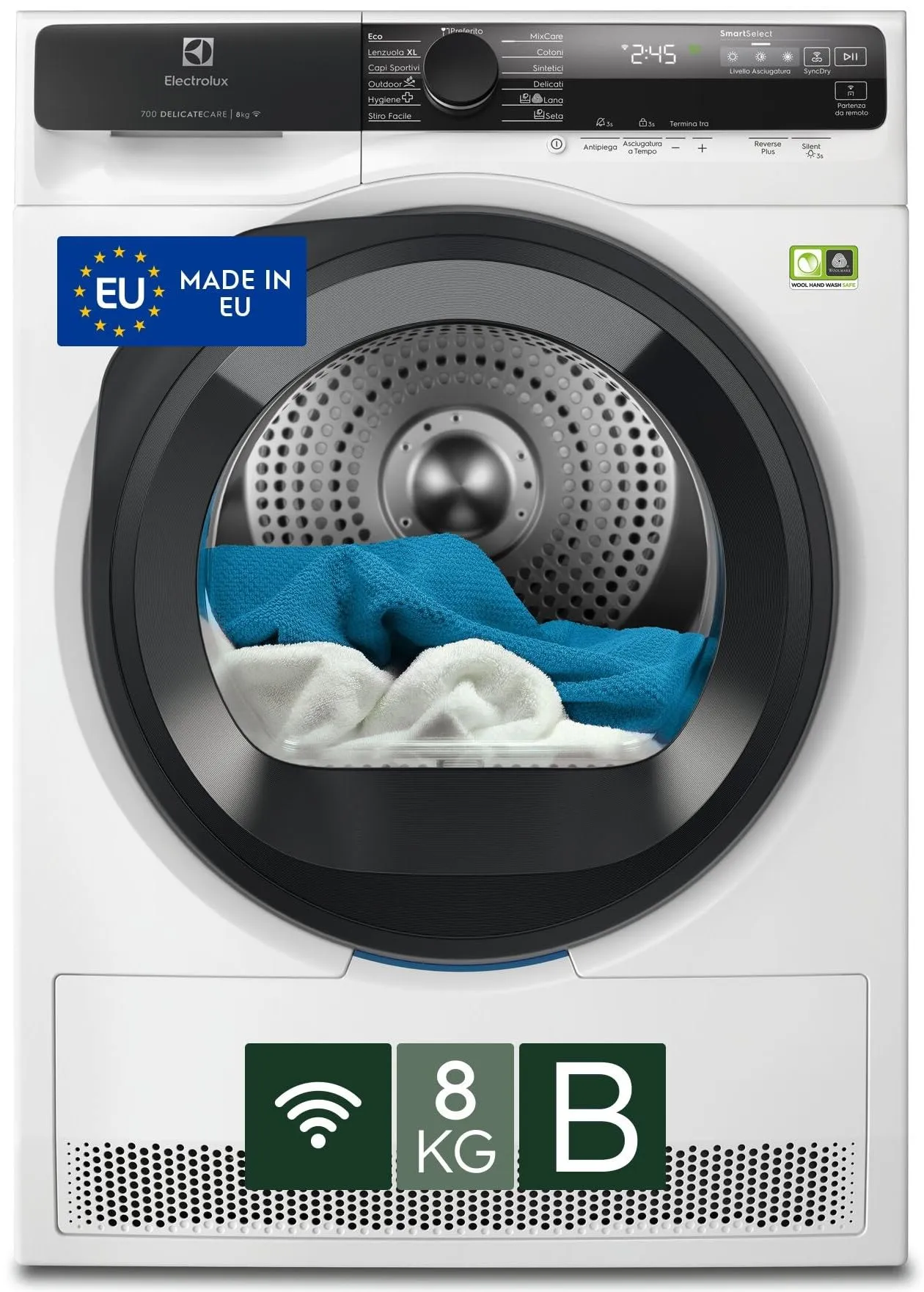 Electrolux Serie 700 DelicateCare EW7H58GY - Asciugatrice a Pompa di Calore 8kg