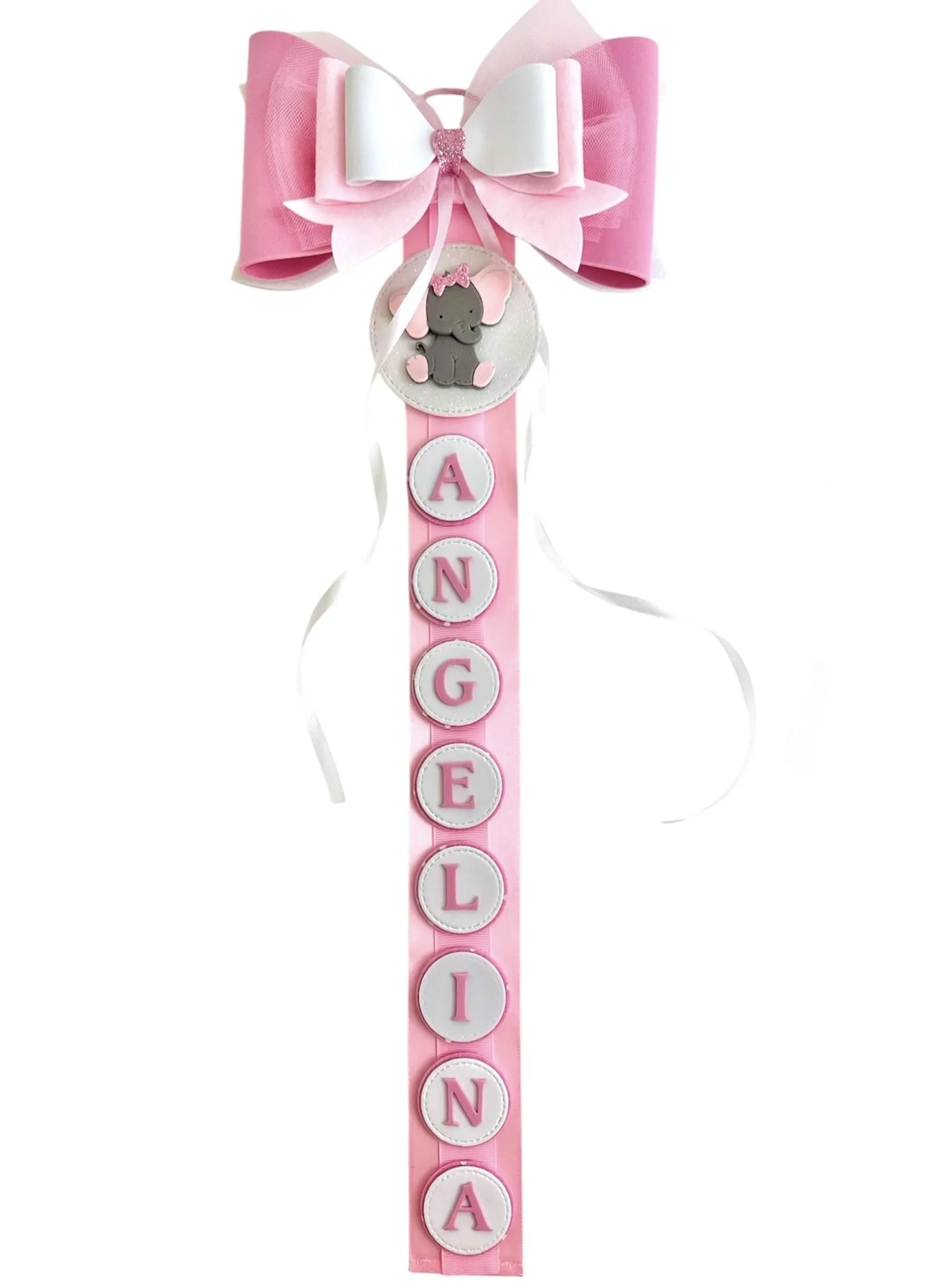 Fiocco Nascita Personalizzabile Rosa/Azzurro - Benvenuto/a al Mondo!