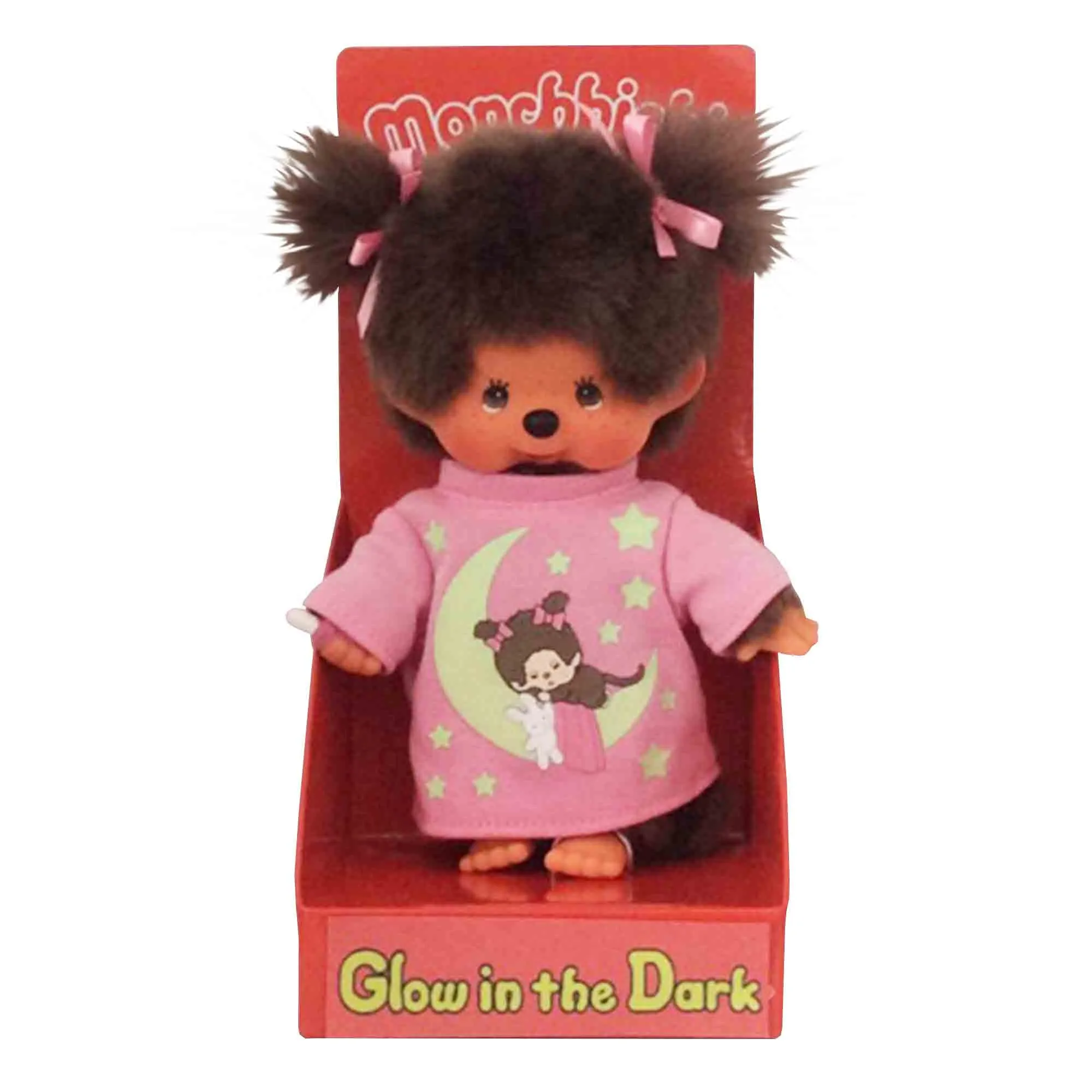 Sekiguchi Monchhichi Ragazza con Pigiama Glow in the Dark, 20 cm