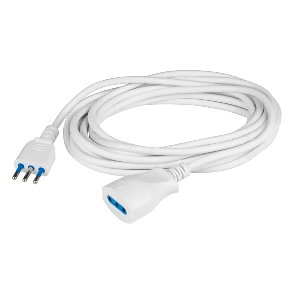 Prolunga Elettrica Bipasso 10/16A 10 Metri - Bianca