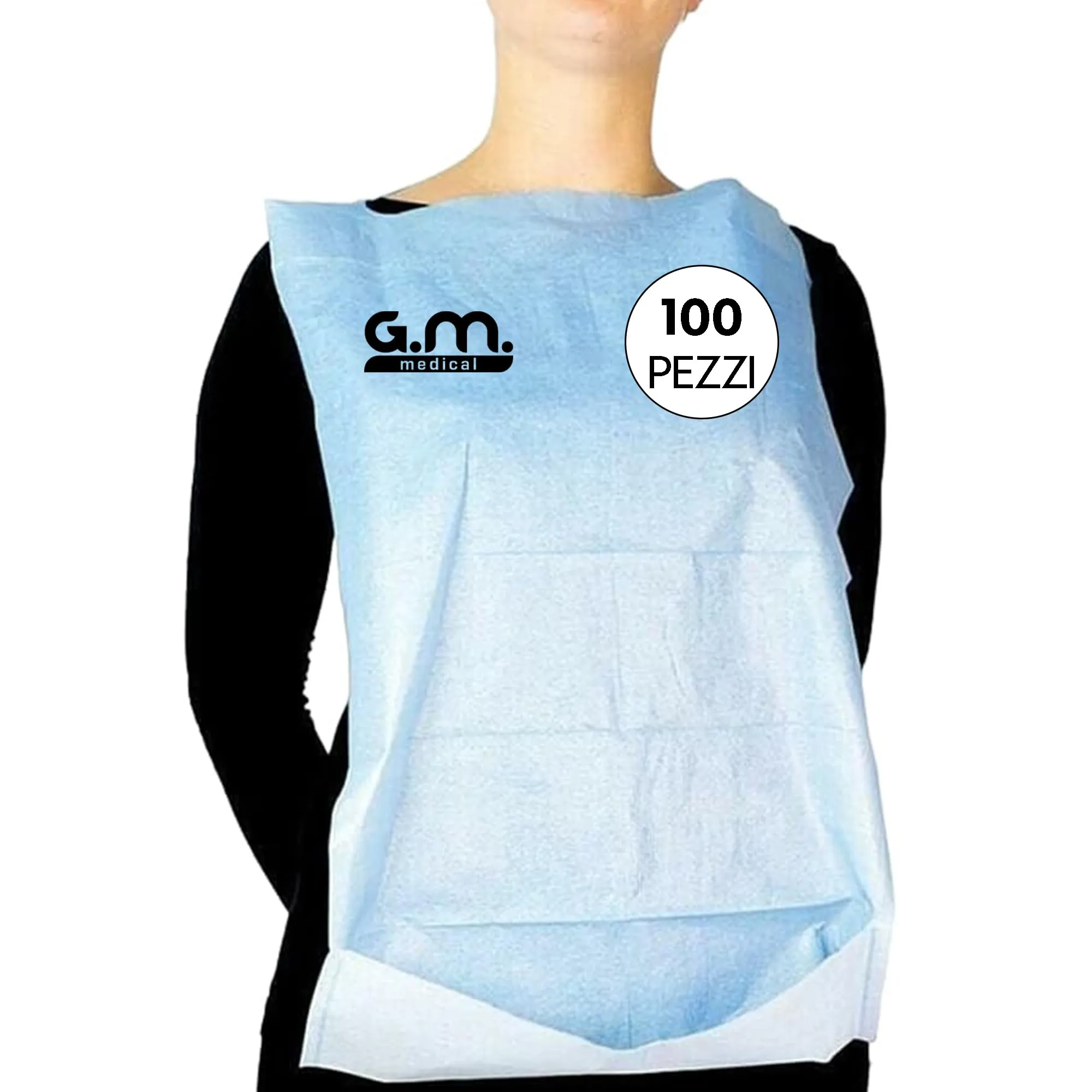 Bavaglini Impermeabili Monouso per Anziani - G.M. DISTRIBUZIONE (100 Pezzi)