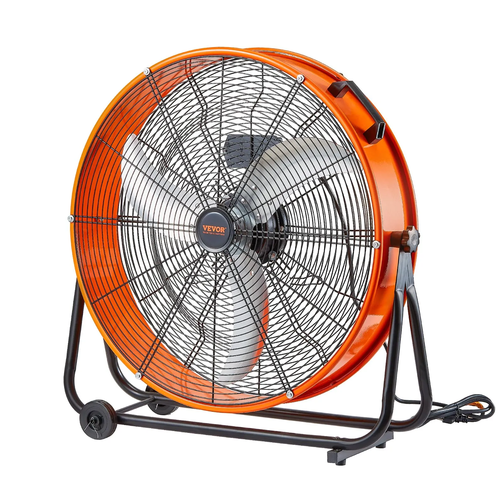 VEVOR Ventilatore a Tamburo Industriale 609 mm, 3 Velocità, 8700 CFM, Inclinazione 360°