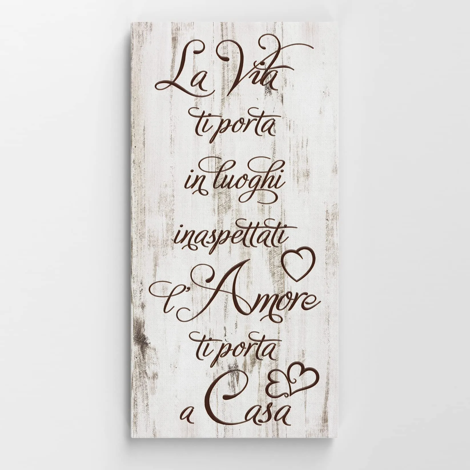 Quadro Shabby Chic Moderno Verticale con Frase