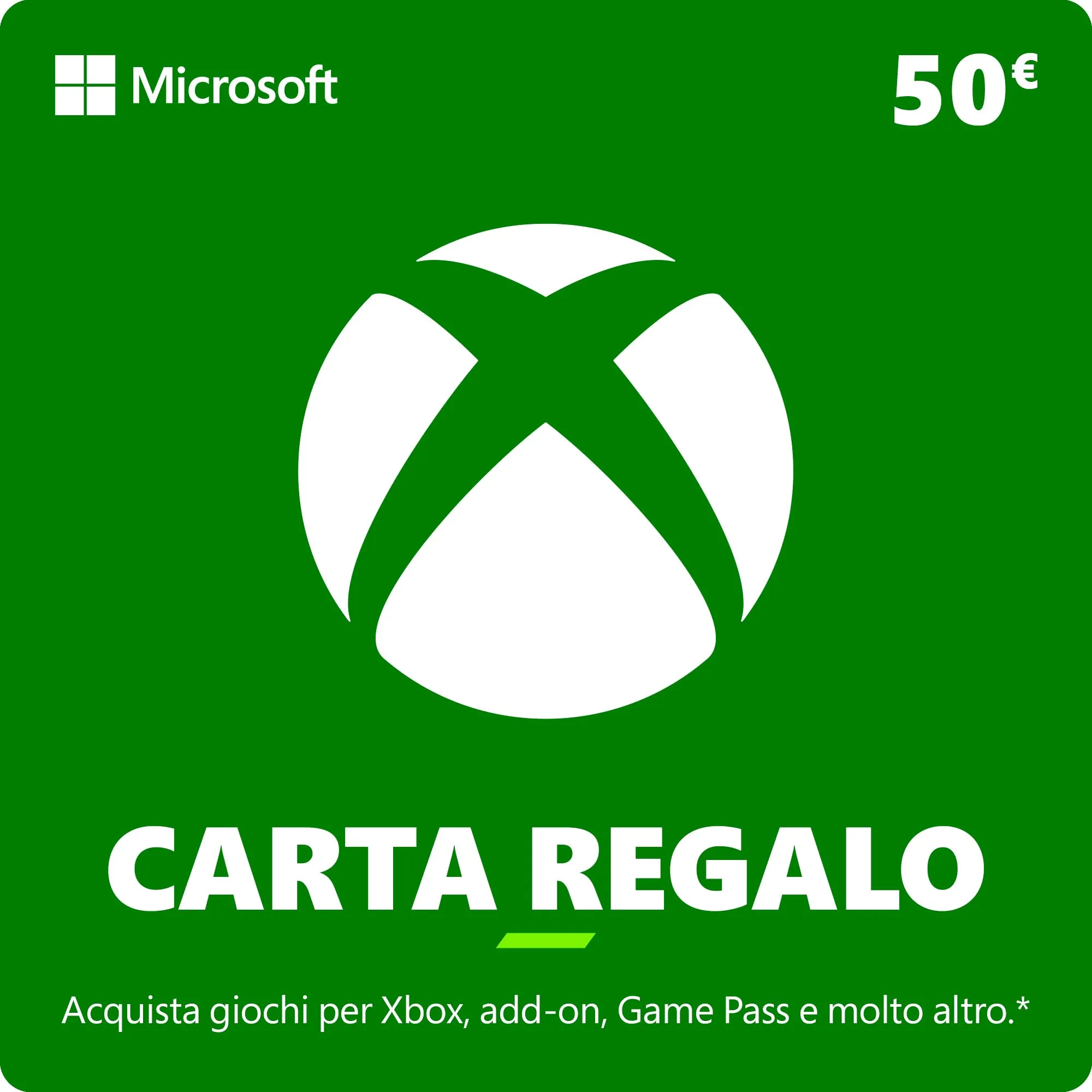 Carta Regalo Digitale Xbox - 50 Euro