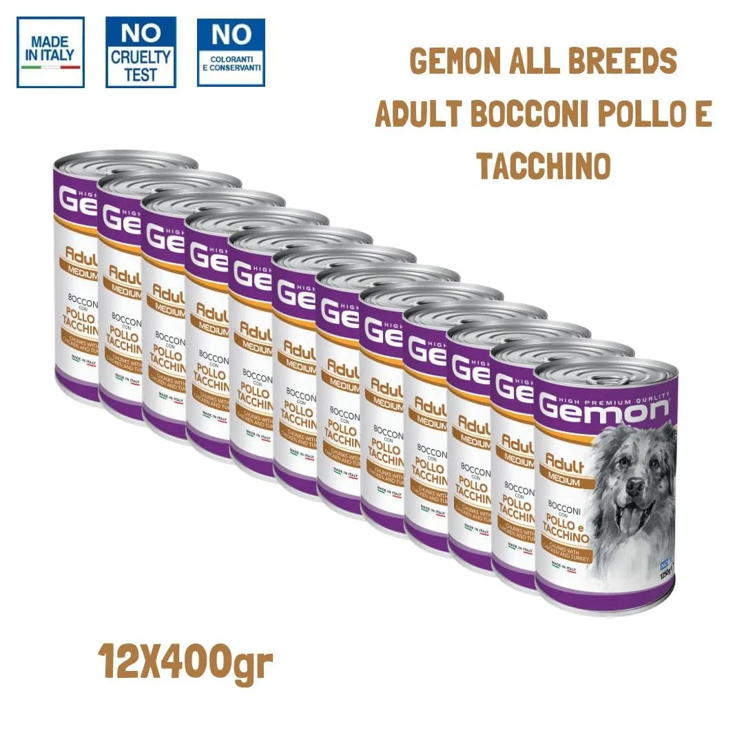 Gemon Umido Cane Adult All Breeds Pollo e Riso (12 x 400g)