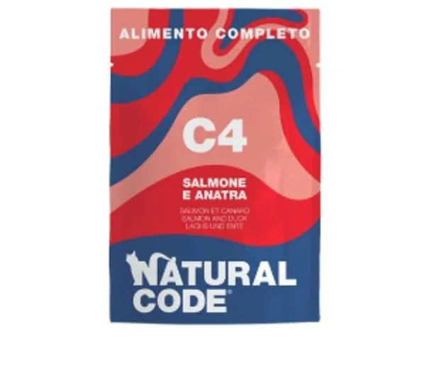 Natural Code Gatto Salmone e Anatra - 12 x 70g