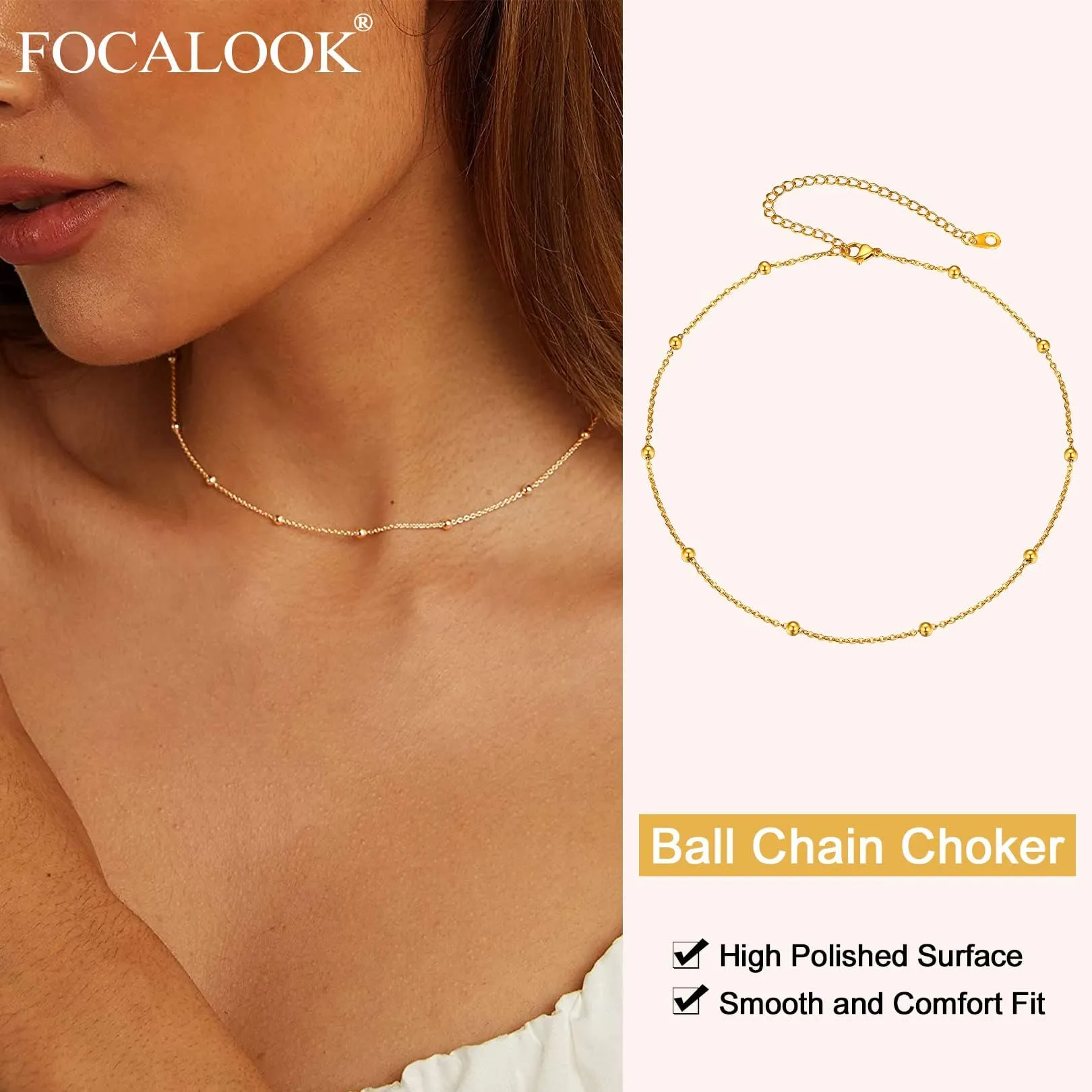 Collana da donna placcata oro 18K alla moda per festa di fidanzamento o regalo i