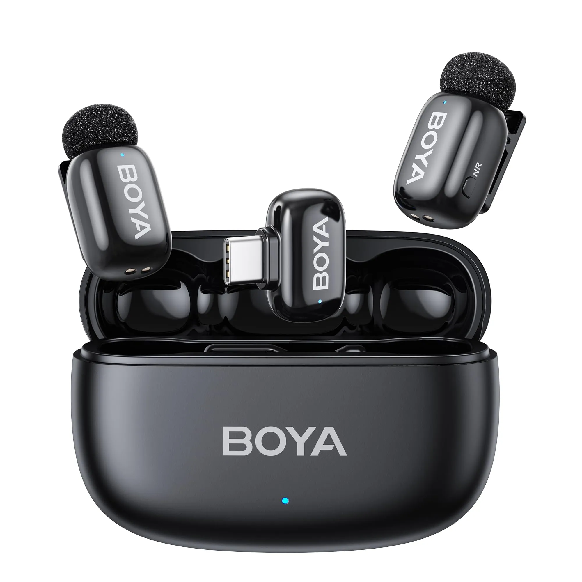 BOYA MINI 2 Microfono Wireless Lavalier USB-C per Smartphone e Dispositivi Android/iOS