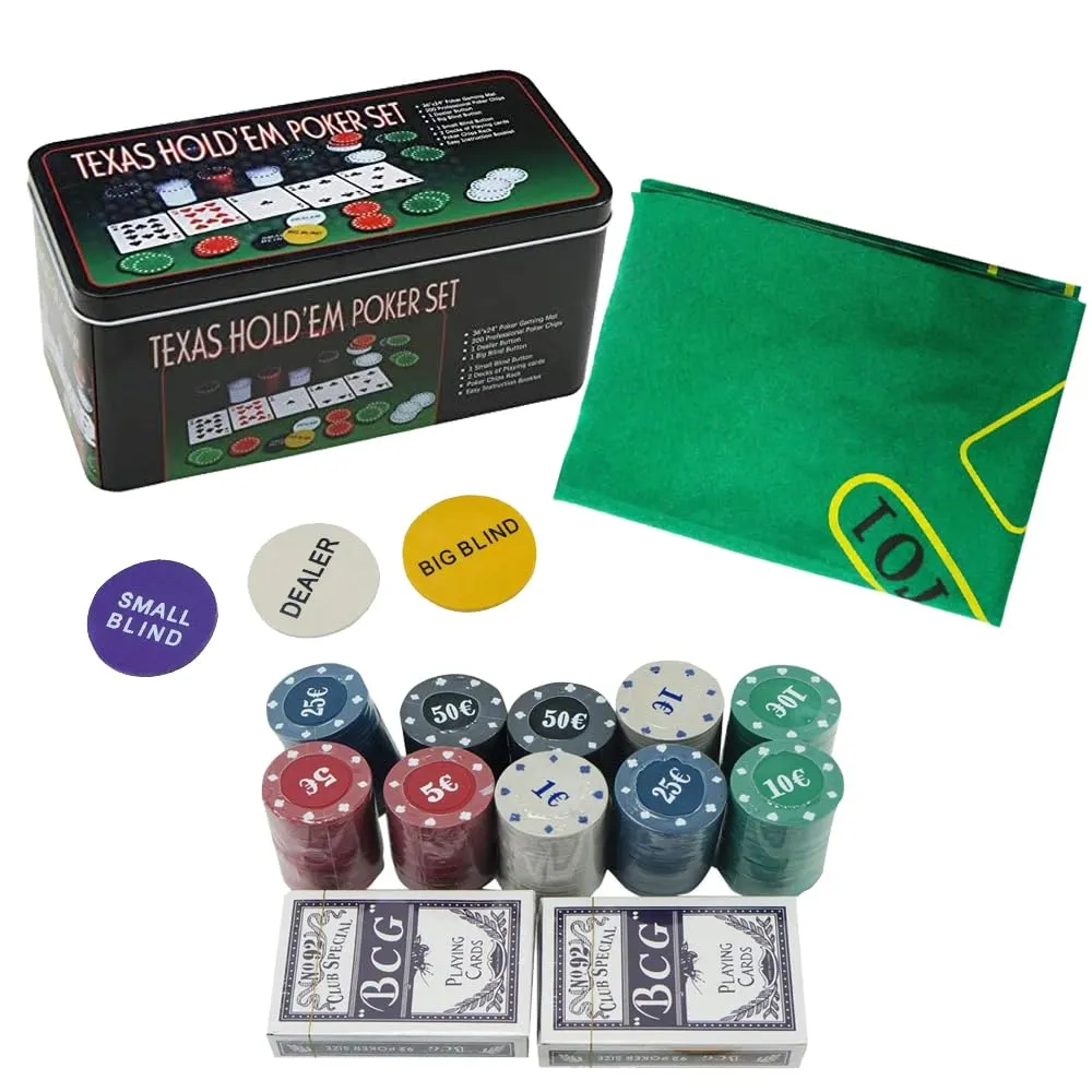 Globly Set da Poker Professionale con Valigetta in Alluminio