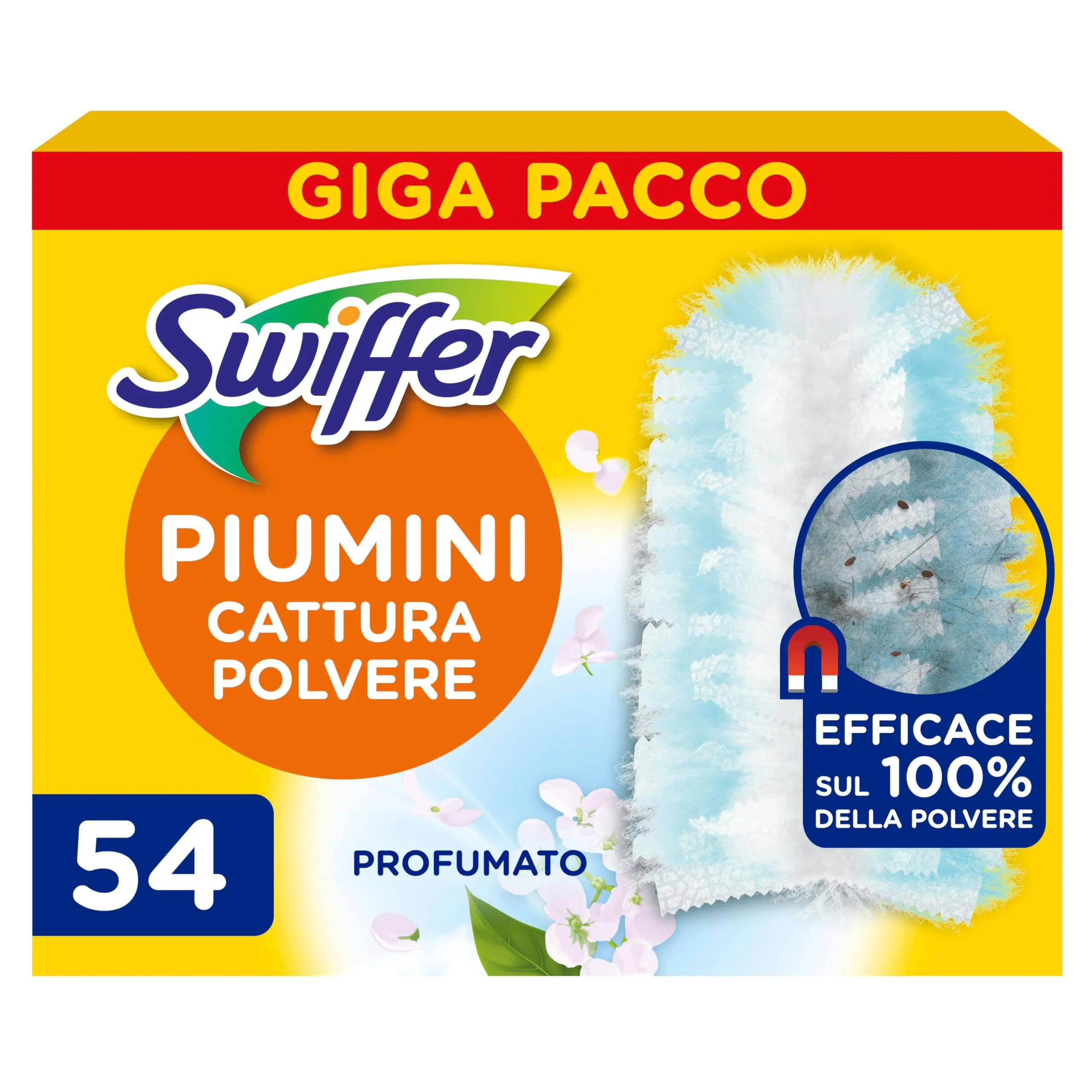 Swiffer Duster Piumini Cattura Polvere Giga Formato - 54 Piumini