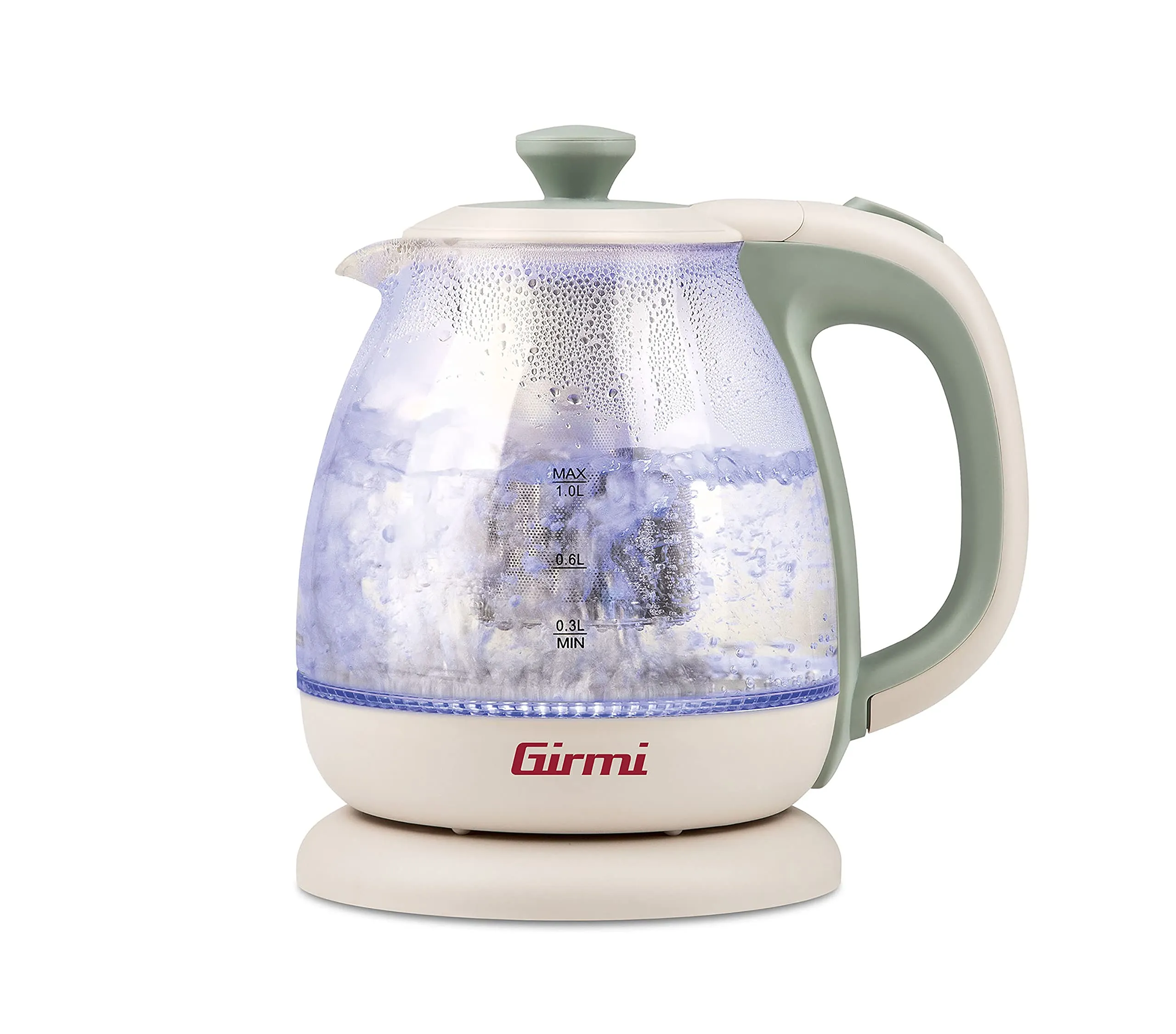 Girmi BL41 Bollitore + Tisaniera in Vetro Verde Acqua