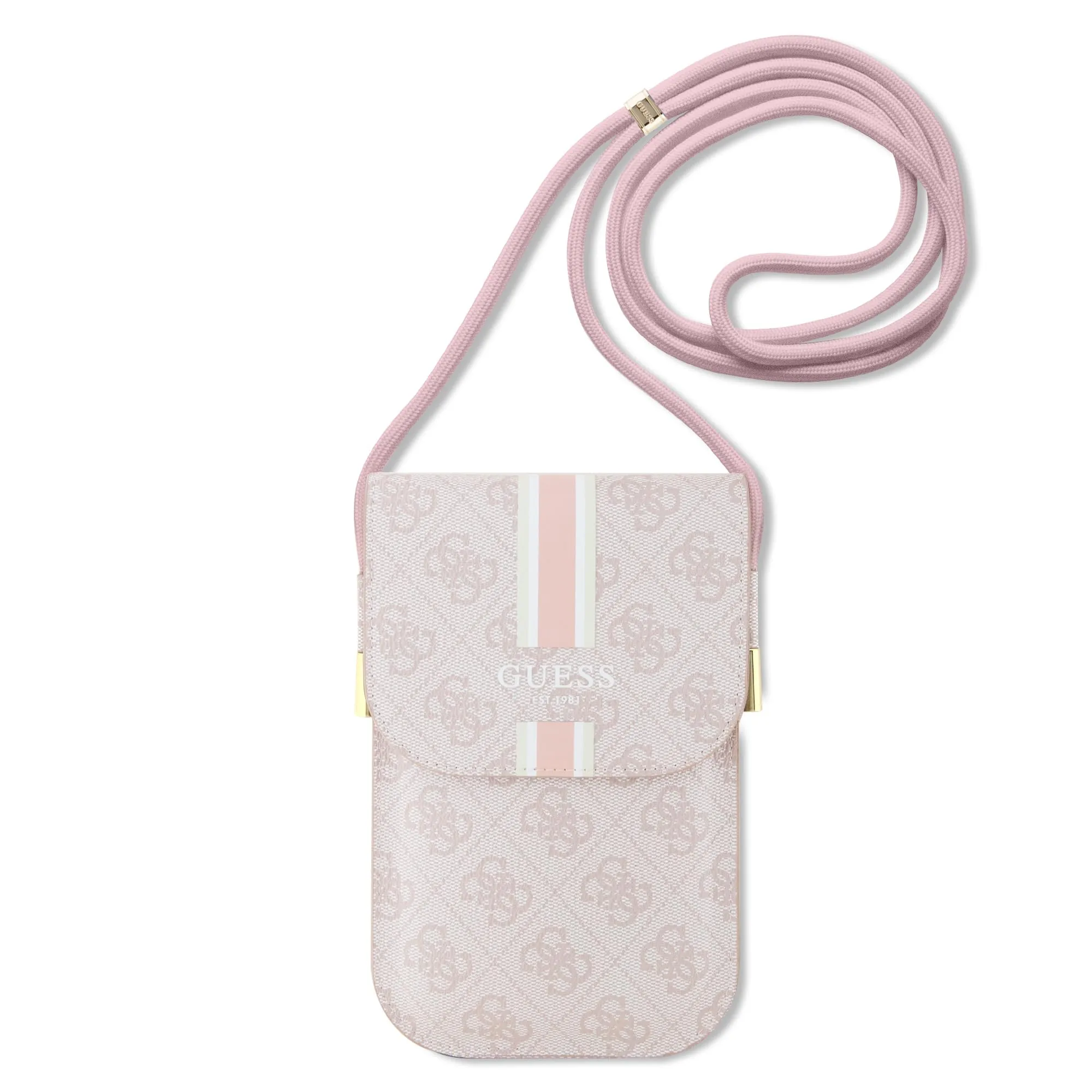 GUESS Custodia GUOWBP4RPSP Rosa 4G Stripes