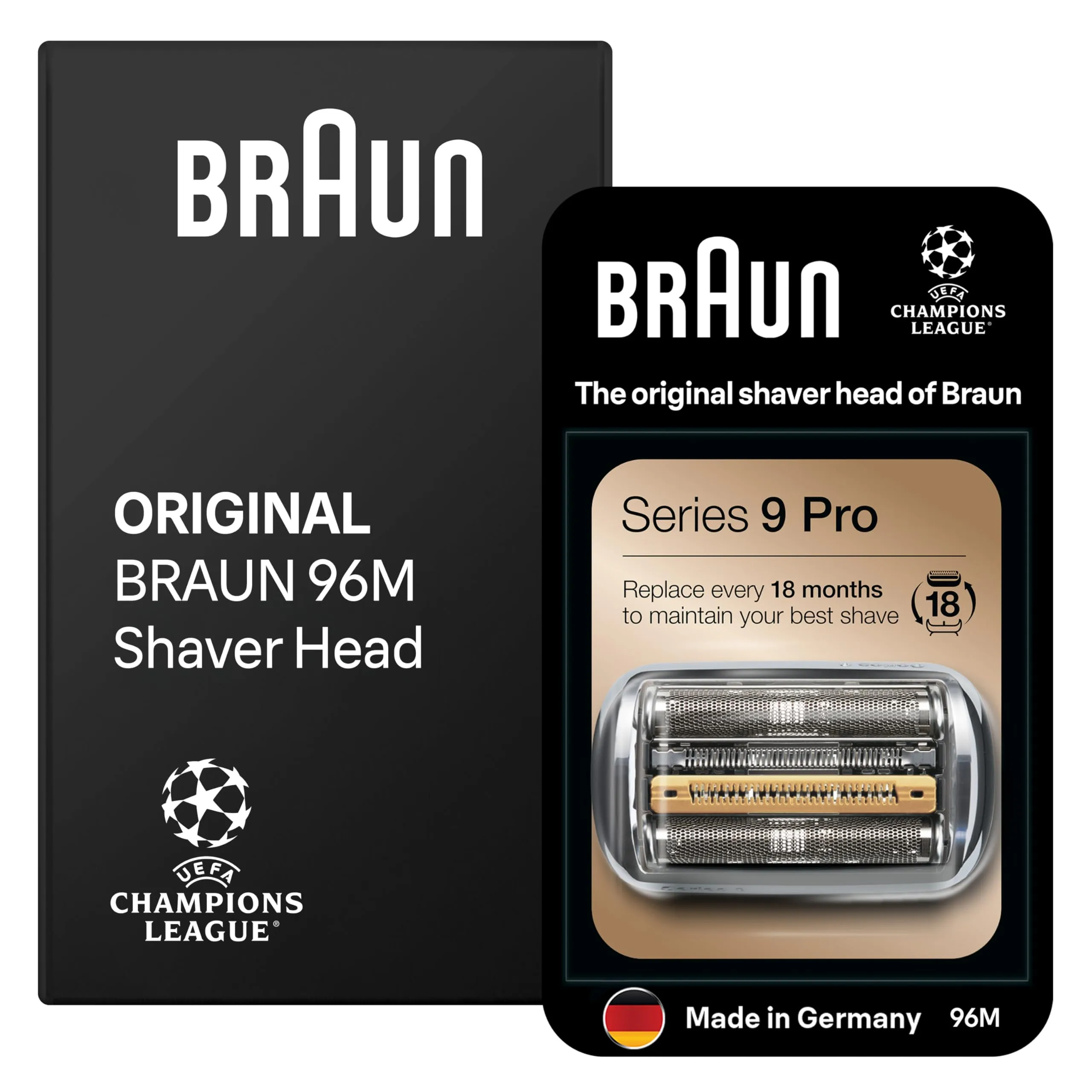 Braun Serie 9 PRO+ 96M Testina di Ricambio Originale per Rasoio Elettrico