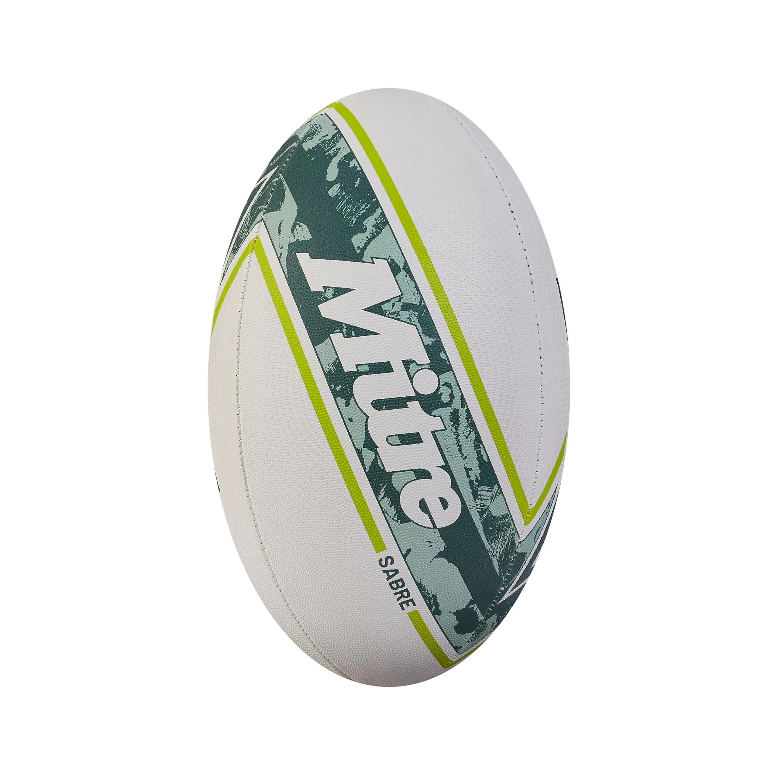 Mitre Sabre Pallone da Rugby - Bianco/Menta/Lime - Misura 5