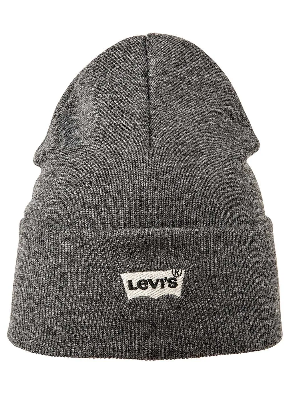Levi's Batwing Embroidered Slouchy Beanie Grigio