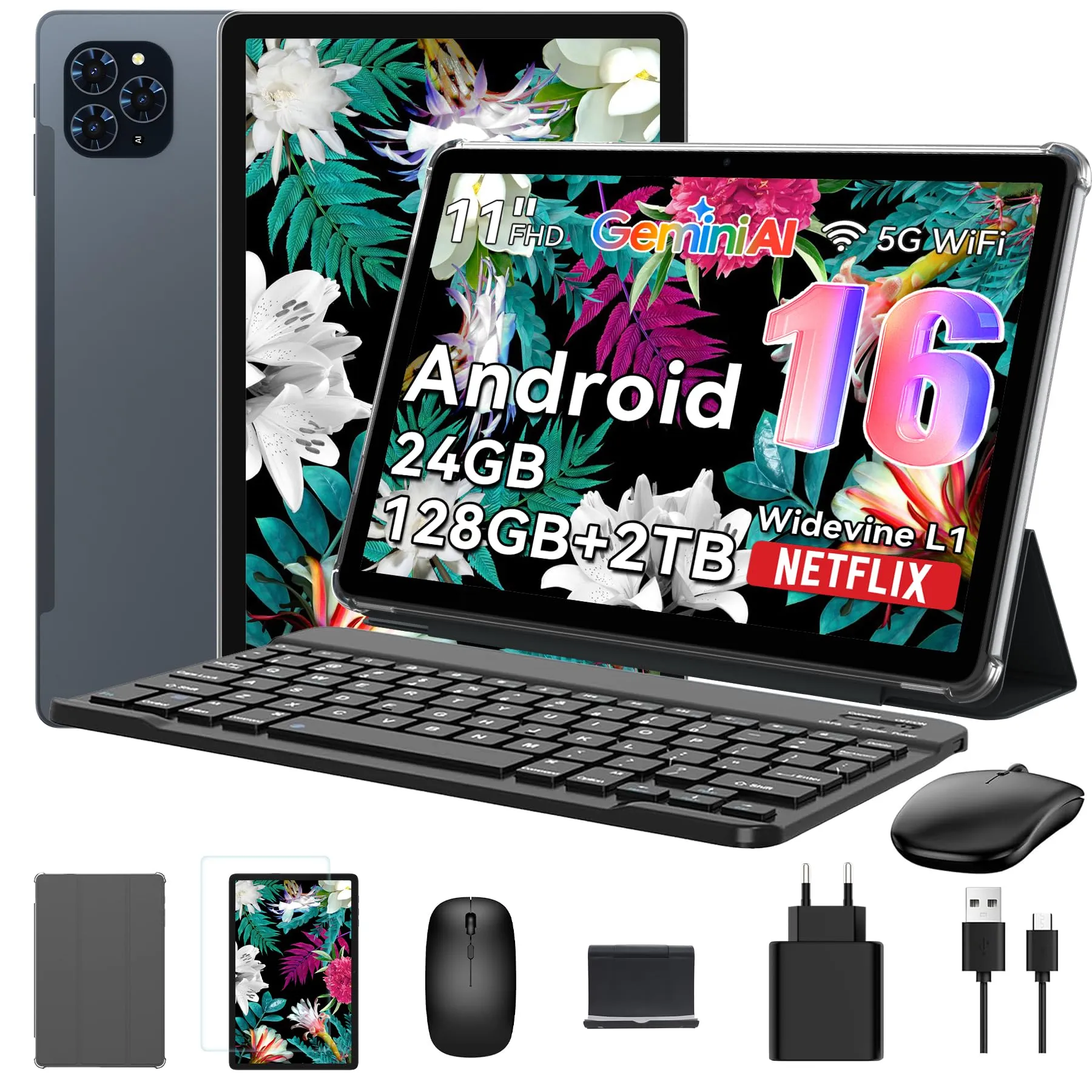 TABWEE Tablet Android 16 con Tastiera e Penna