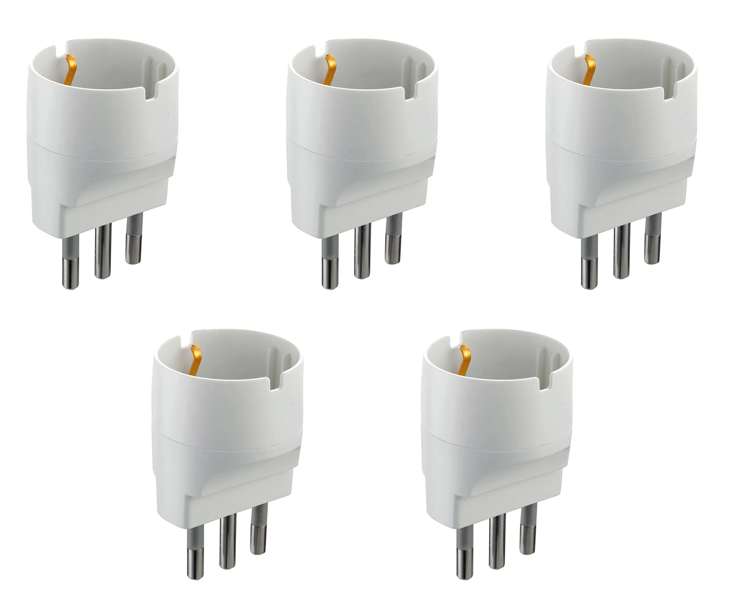 Electraline 92291 Set 5 Adattatori Schuko a Spina Grande 16A