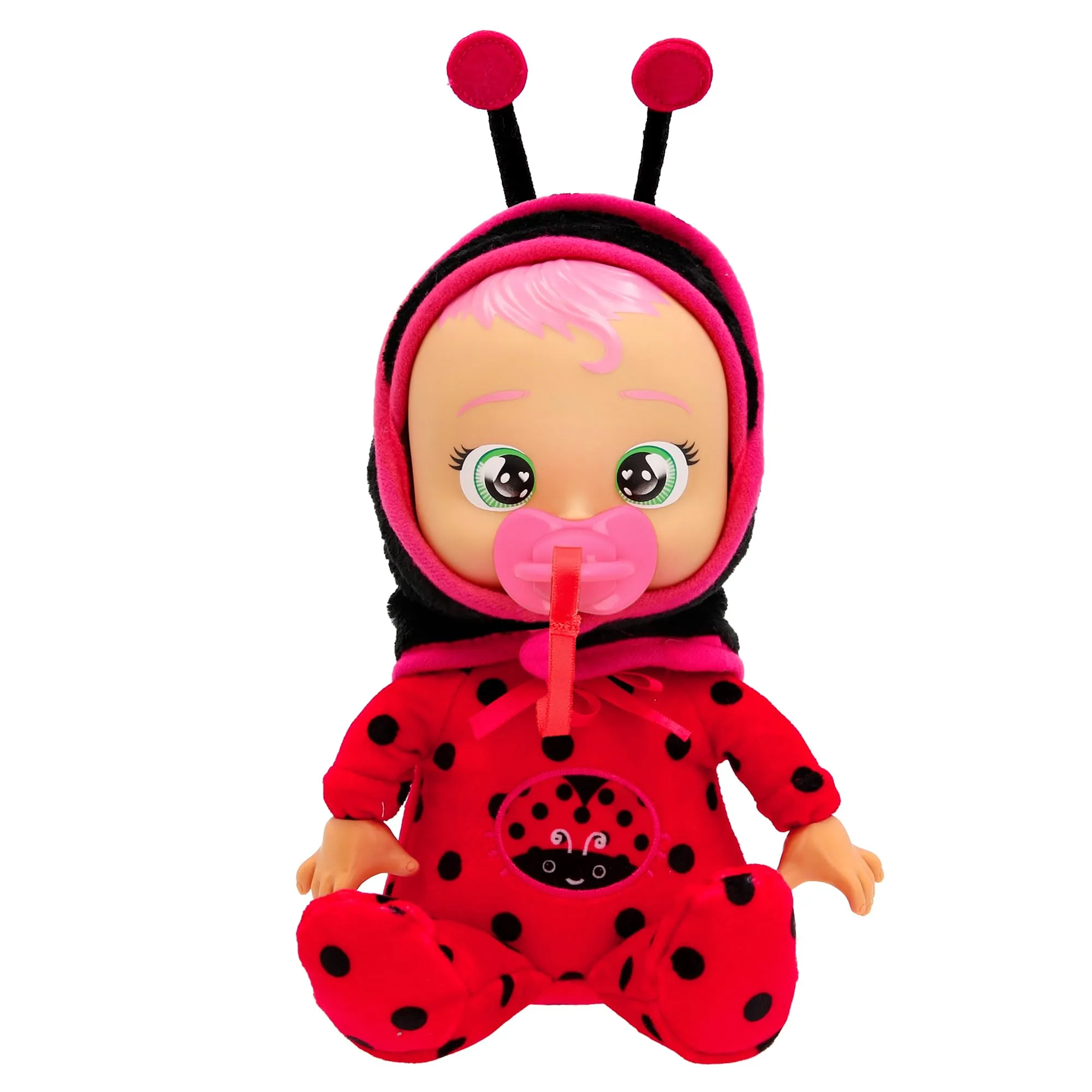 IMC Toys Cry Babies Tiny Cuddles Newborn Lady, Bambola di Peluche Interattiva