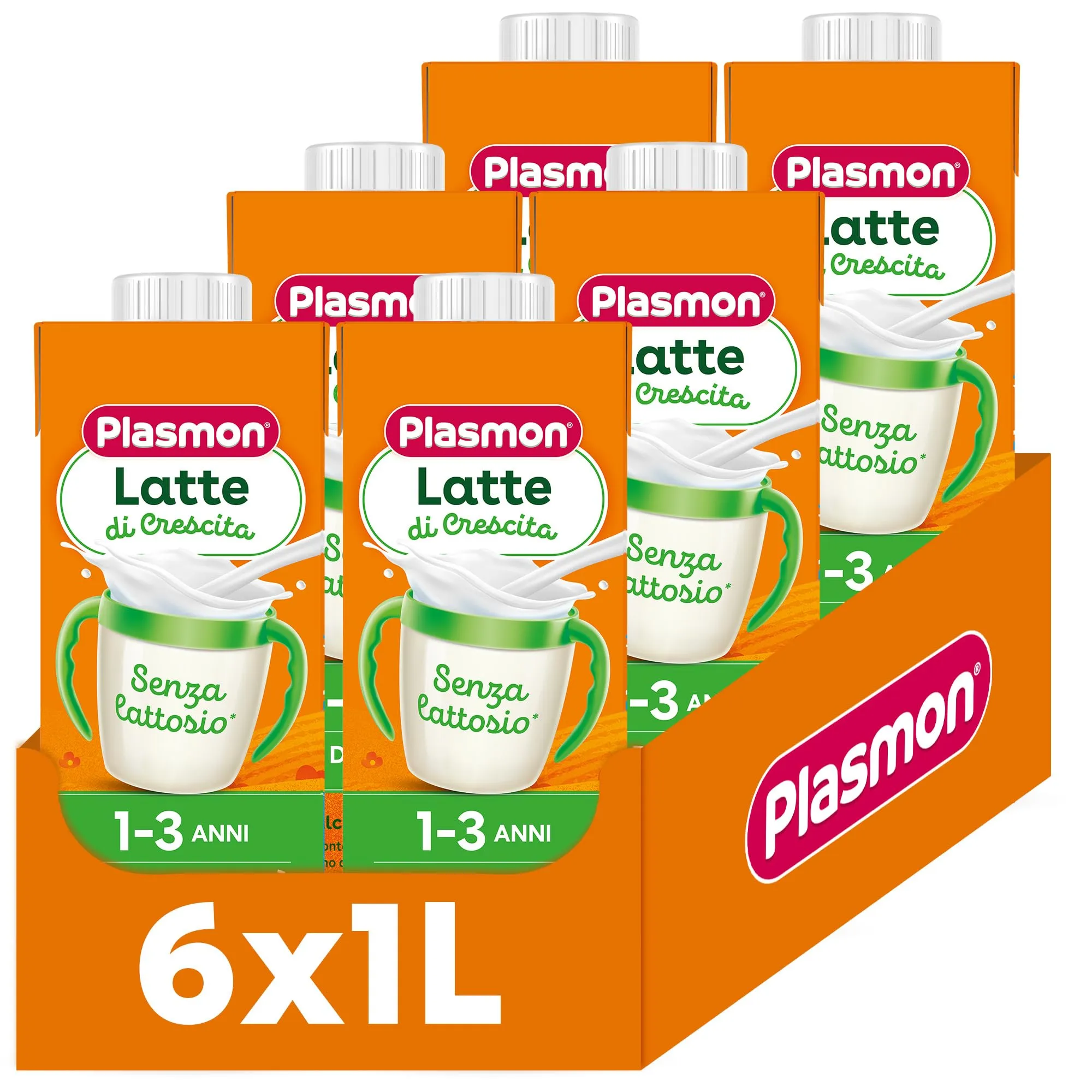Plasmon Nutrimune Latte di Crescita Alta Digeribilità 12-36 mesi - 1 L (Confezione da 6)