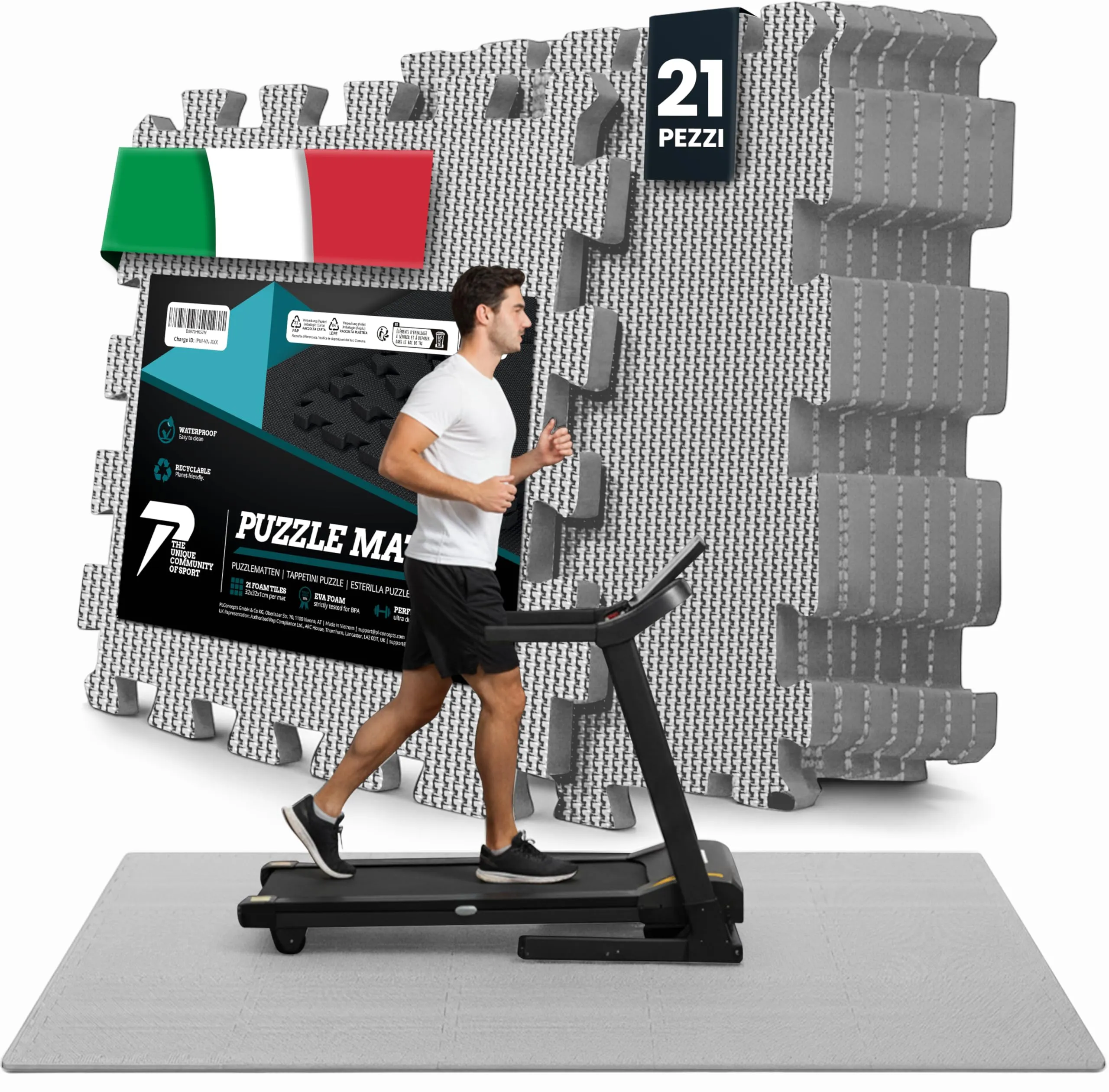 Tappeto Fitness Puzzle 21 Pezzi: Protezione e Comfort per il Tuo Allenamento